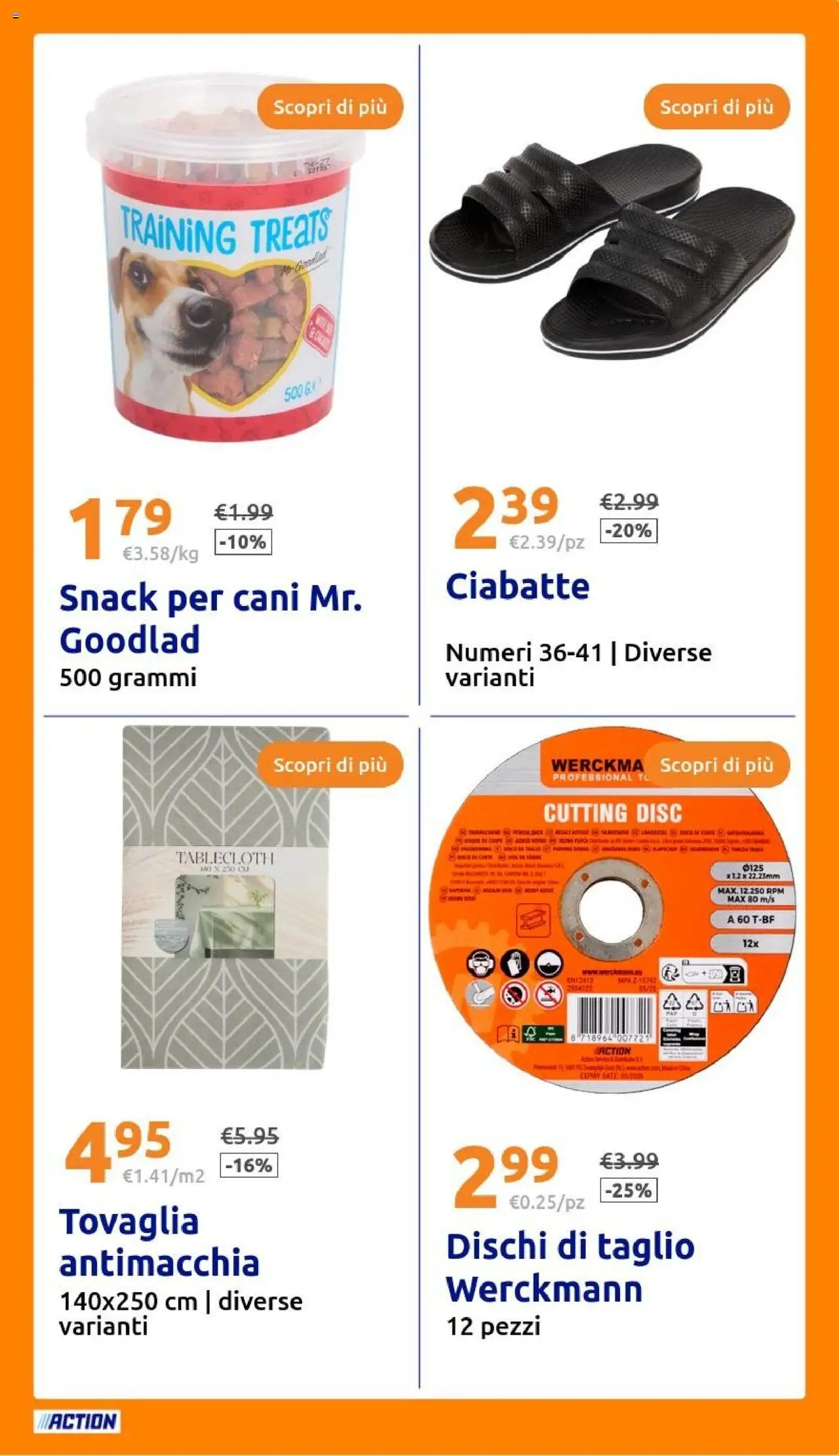 Volantino Action del 18.06.2025 | Pagina: 23 | Prodotti: Ciabatte, Tovaglia