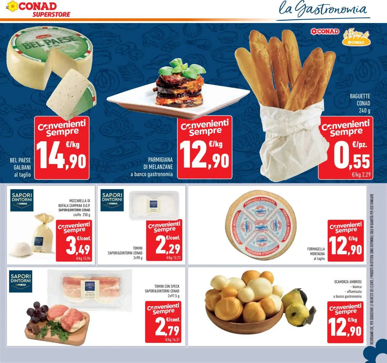 Volantino Conad del 10.09.2025 | Pagina: 17 | Prodotti: Speck, Mozzarella, Melanzane, Forno