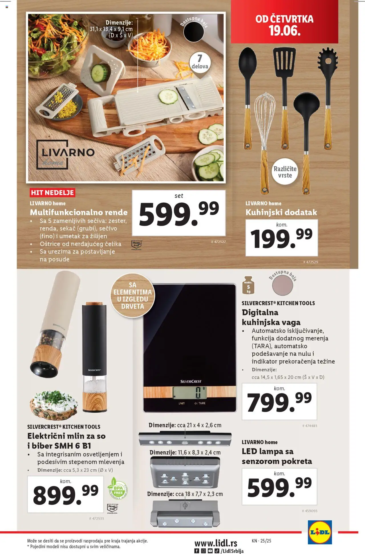 Lidl katalog - važi od 19.06.2025 | Strana: 5 | Proizvode: Silvercrest, Mlin za so i biber, Mlin, Kuhinjska vaga