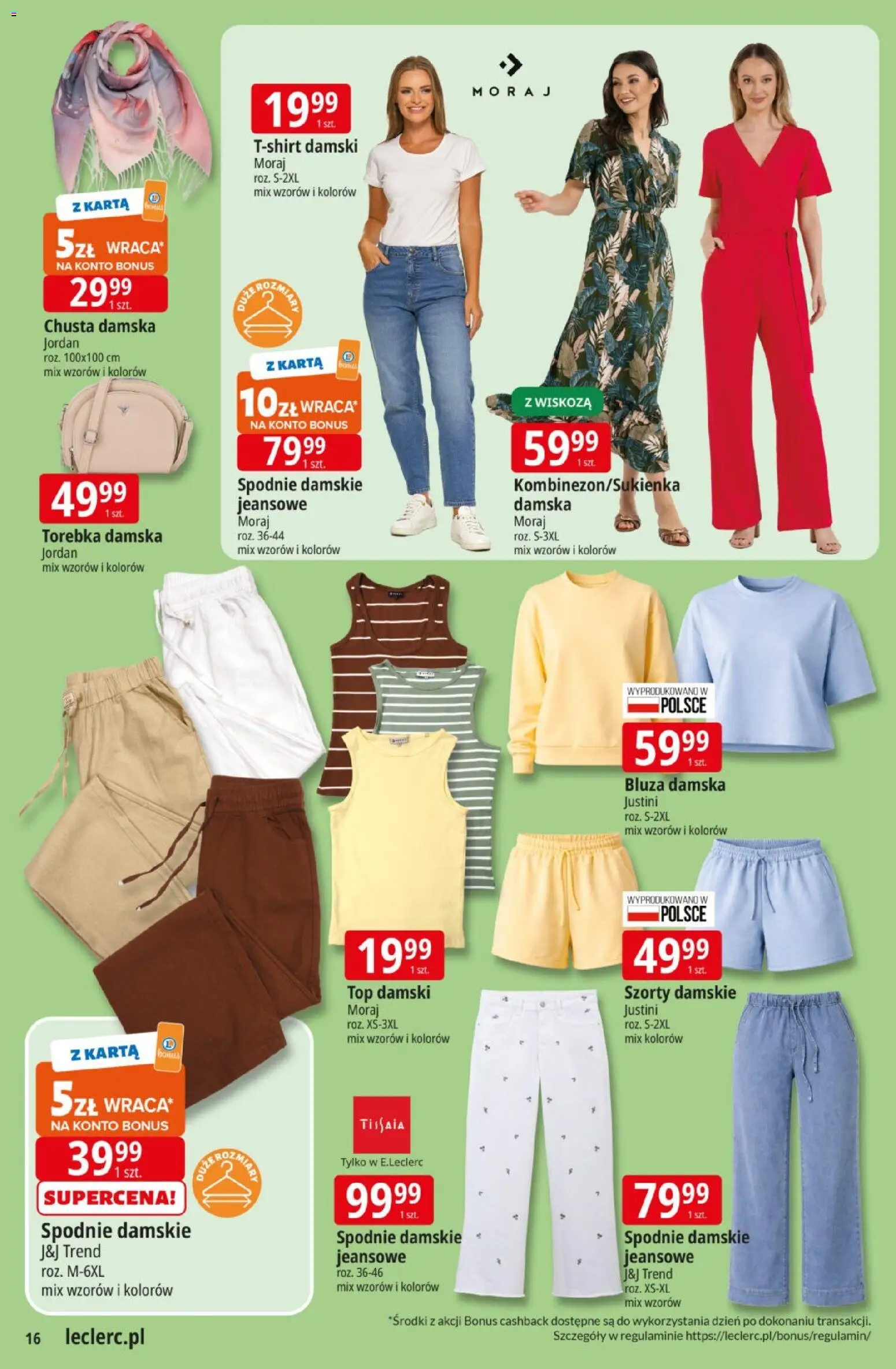 E.Leclerc gazetka od 08.04.2026 | Strona: 16 | Produkty: Szorty, Karta, Top, Torebka