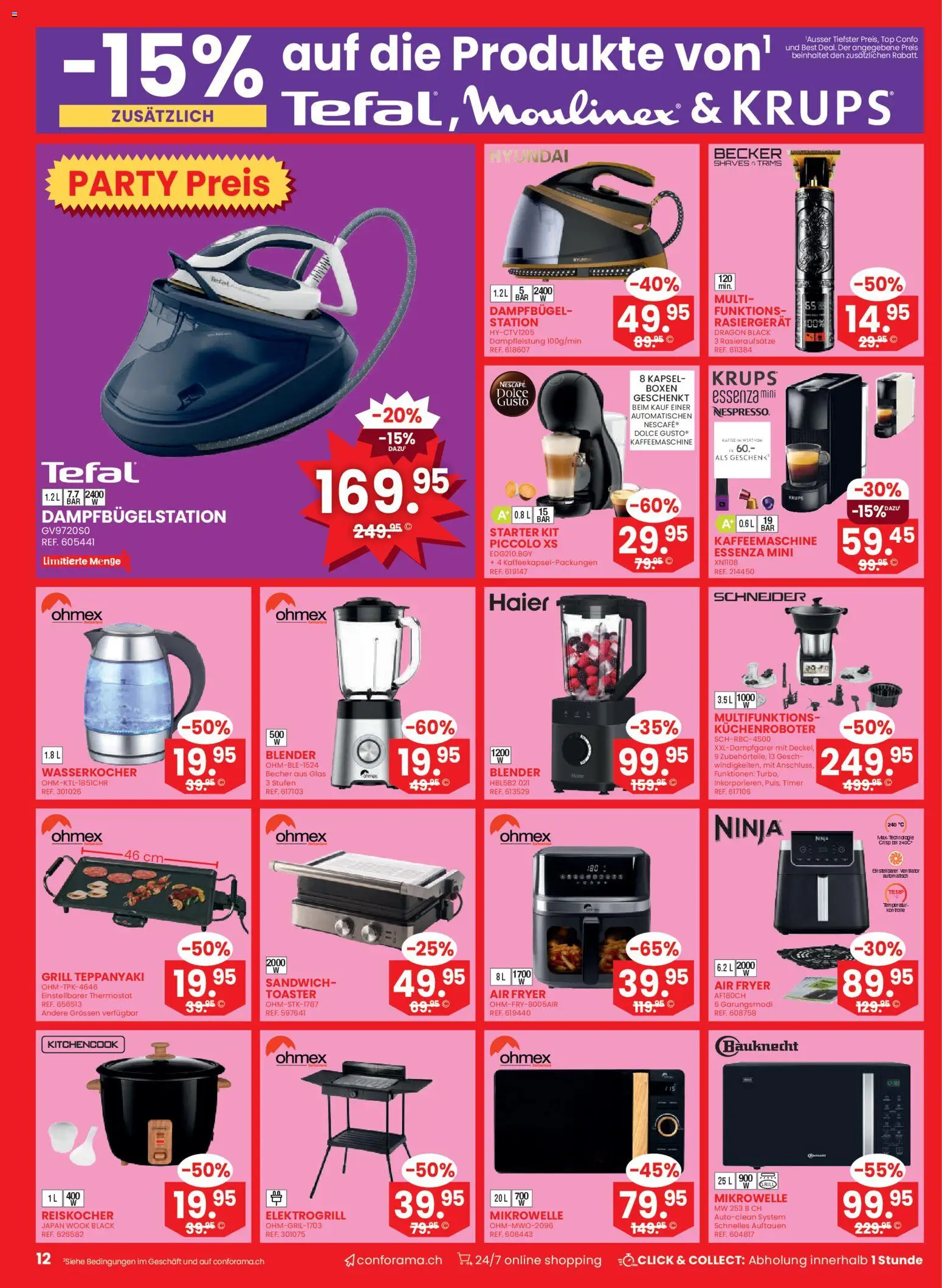 Conforama aktionen – gültig ab 11.03.2026 | Seite: 12 | Produkte: Toaster, Top, Mikrowelle, Grill