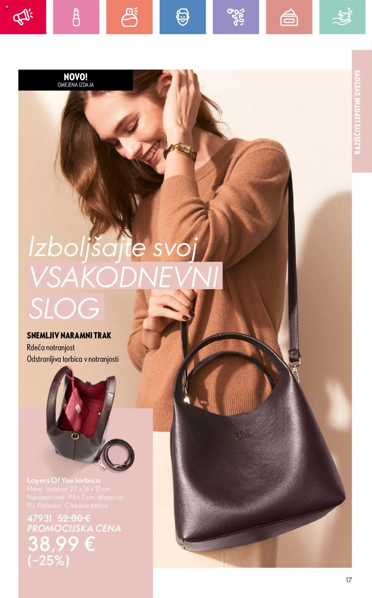 Oriflame katalog 12 │ velja od 24.08.2025 | Stran: 17 | Izdelki: Torbica