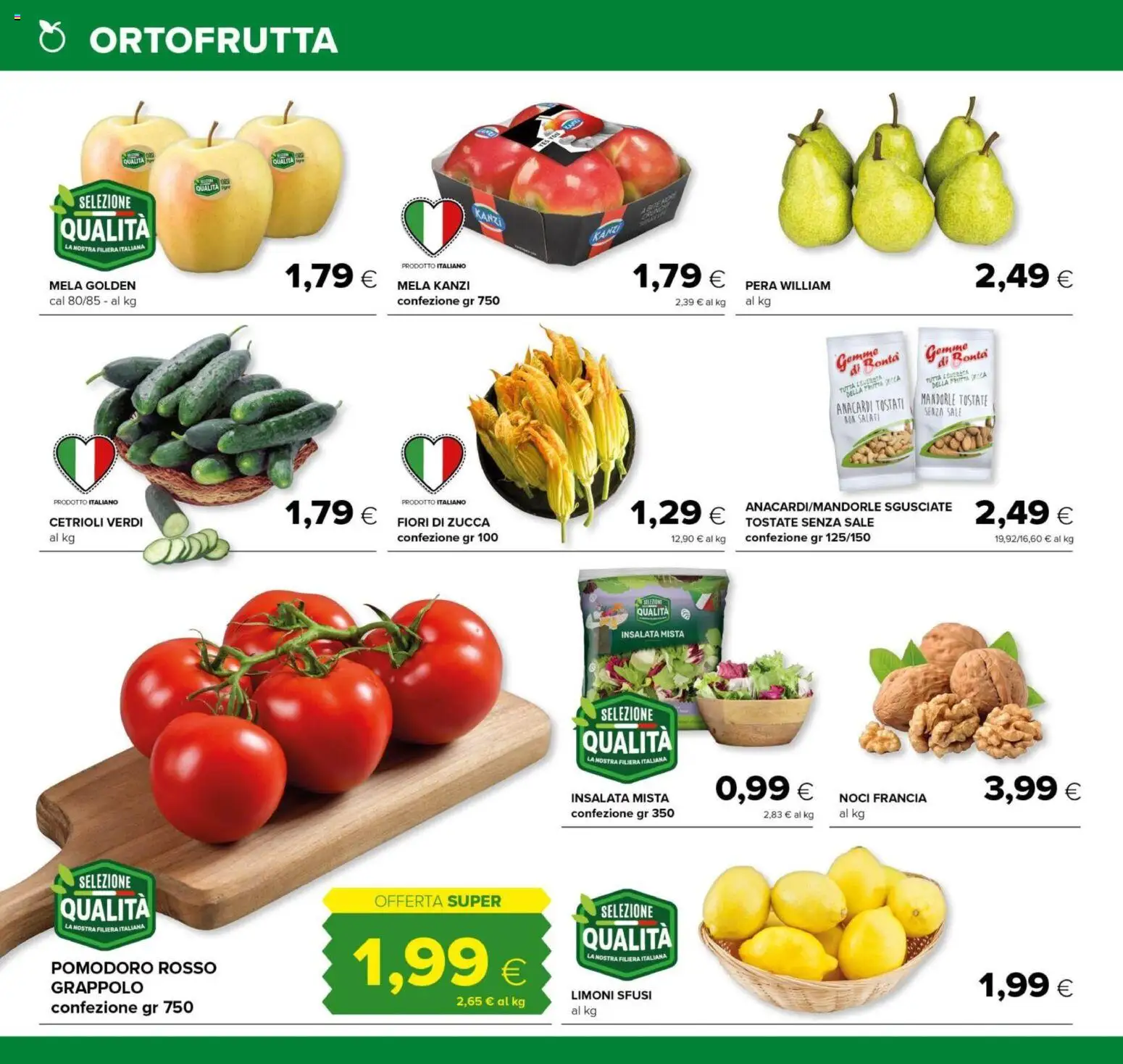 Volantino Tigre del 07.04.2026 | Pagina: 4 | Prodotti: Insalata, Sale, Anacardi, Zucca