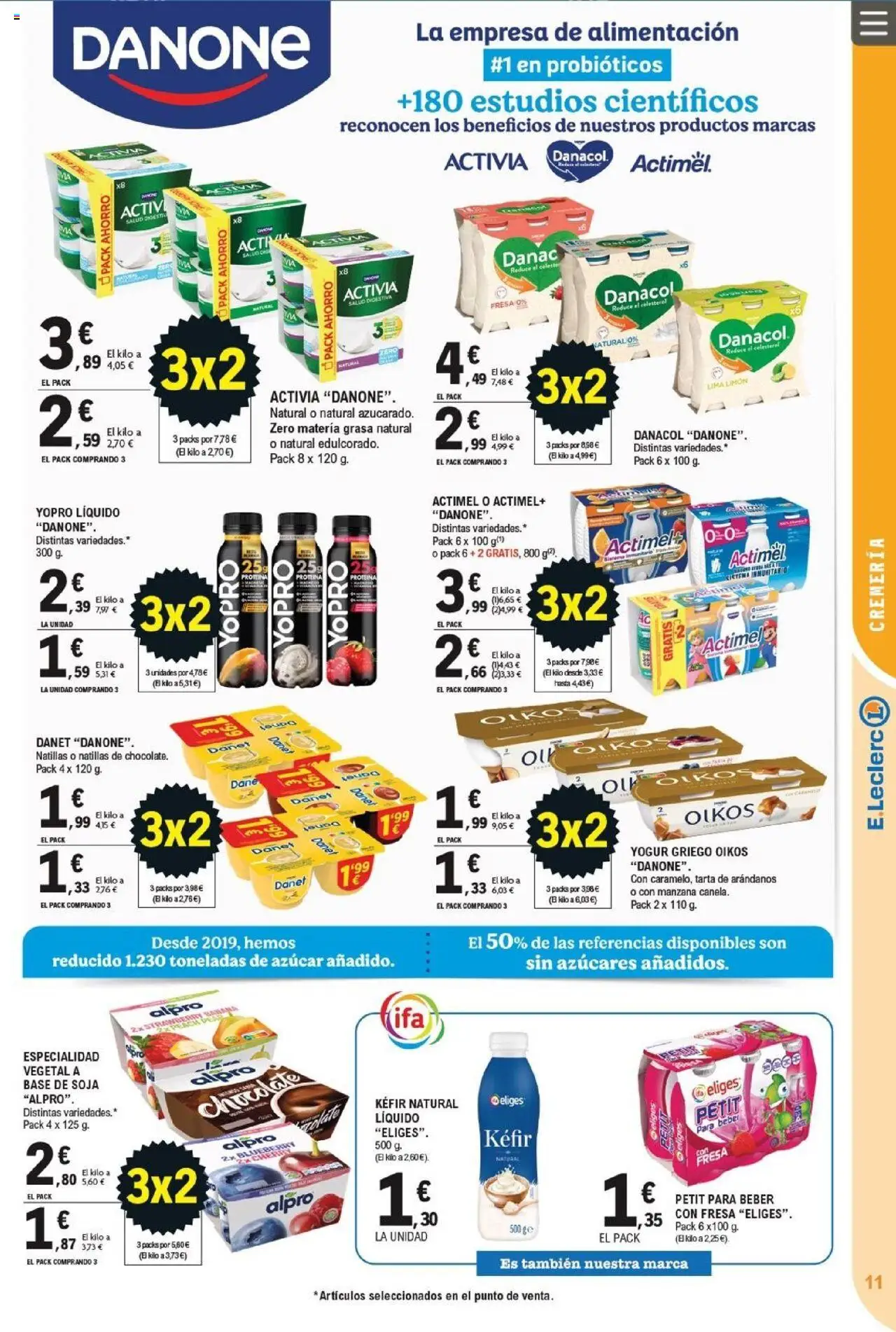 E.Leclerc folleto │ válido desde el 22.10.2025 | Página: 11 | Productos: Lima, Yogur, Μαγειρική εστία, Manzana