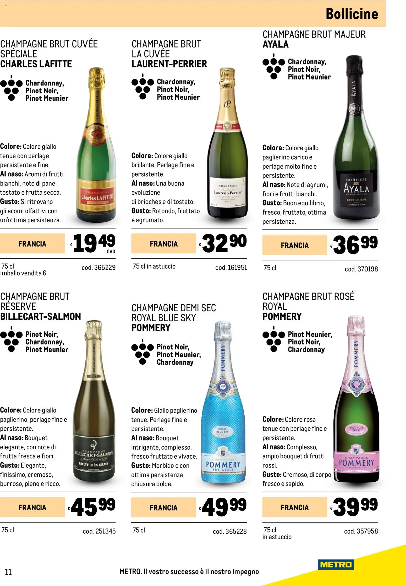 Volantino Metro del 05.03.2026 | Pagina: 11 | Prodotti: Pane, Frutta, Champagne, Astuccio