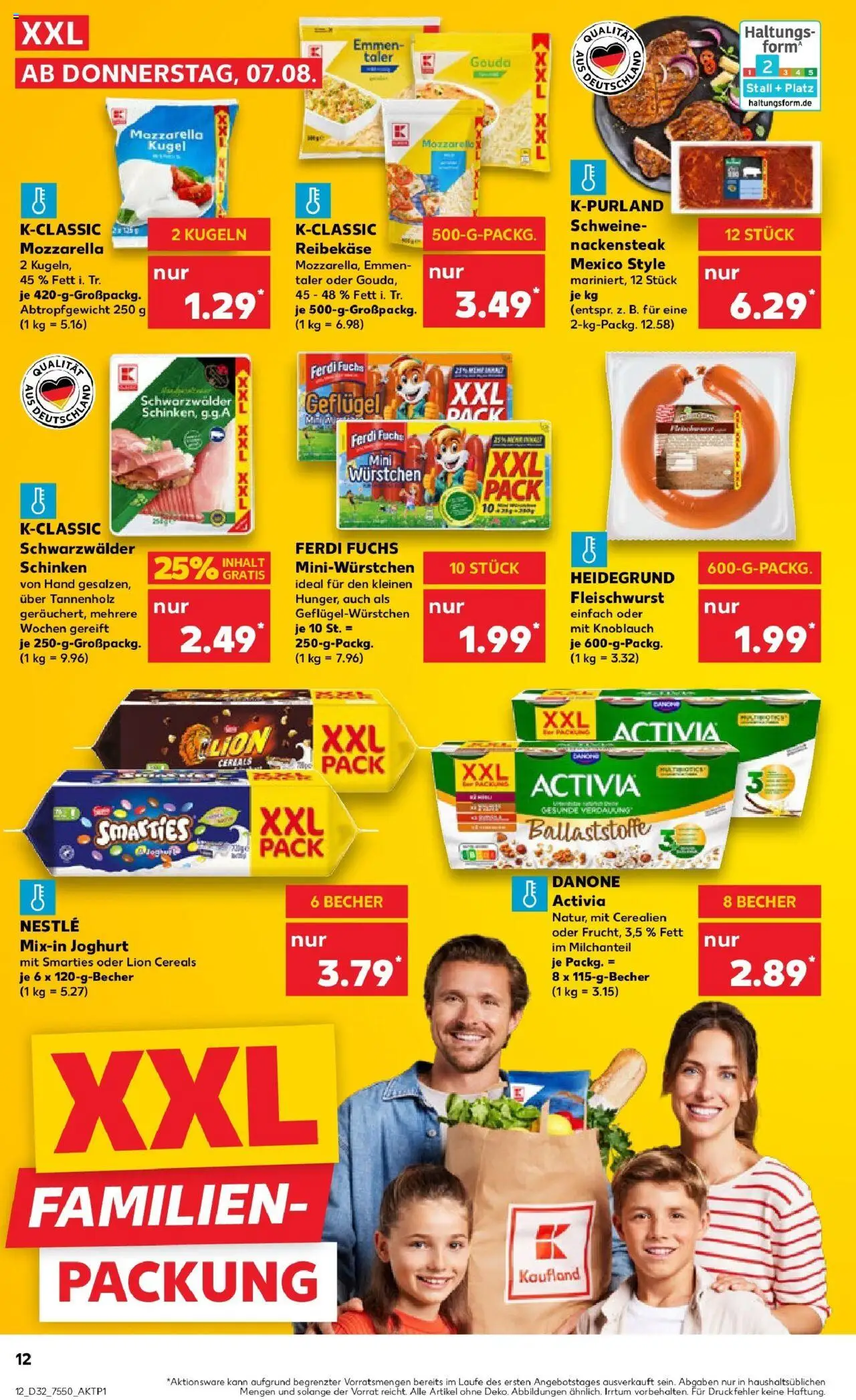 Kaufland prospekt Frankenthal	 - gültig ab dem 10.08.2025 | Seite: 25 | Produkte: Activia, Danone activia, Steak, Reibekase
