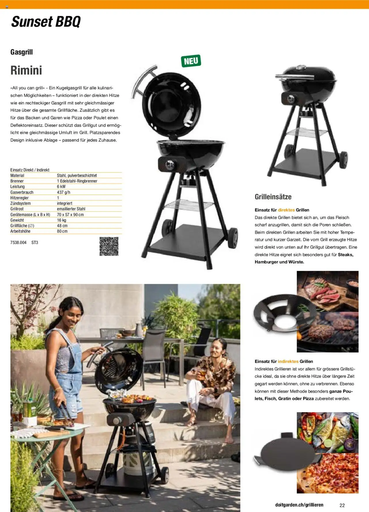 DO IT+GARDEN MIGROS Aktionen Grill  ab 26.02.2024 | Seite: 22 | Produkte: Pizza, Gewicht, Grill