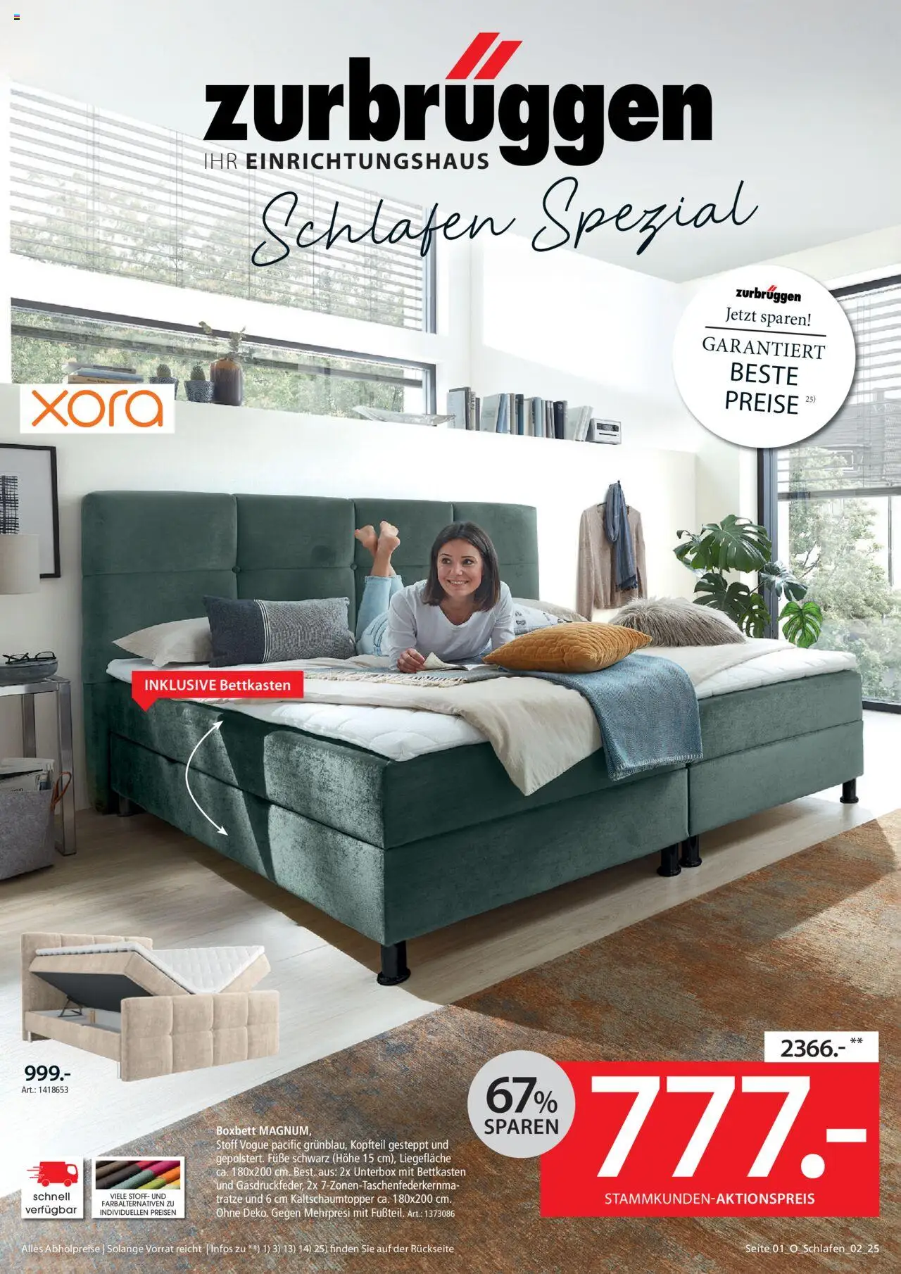 Zurbrüggen Schlafen Spezial – gültig ab 16.07.2025 | Seite: 1