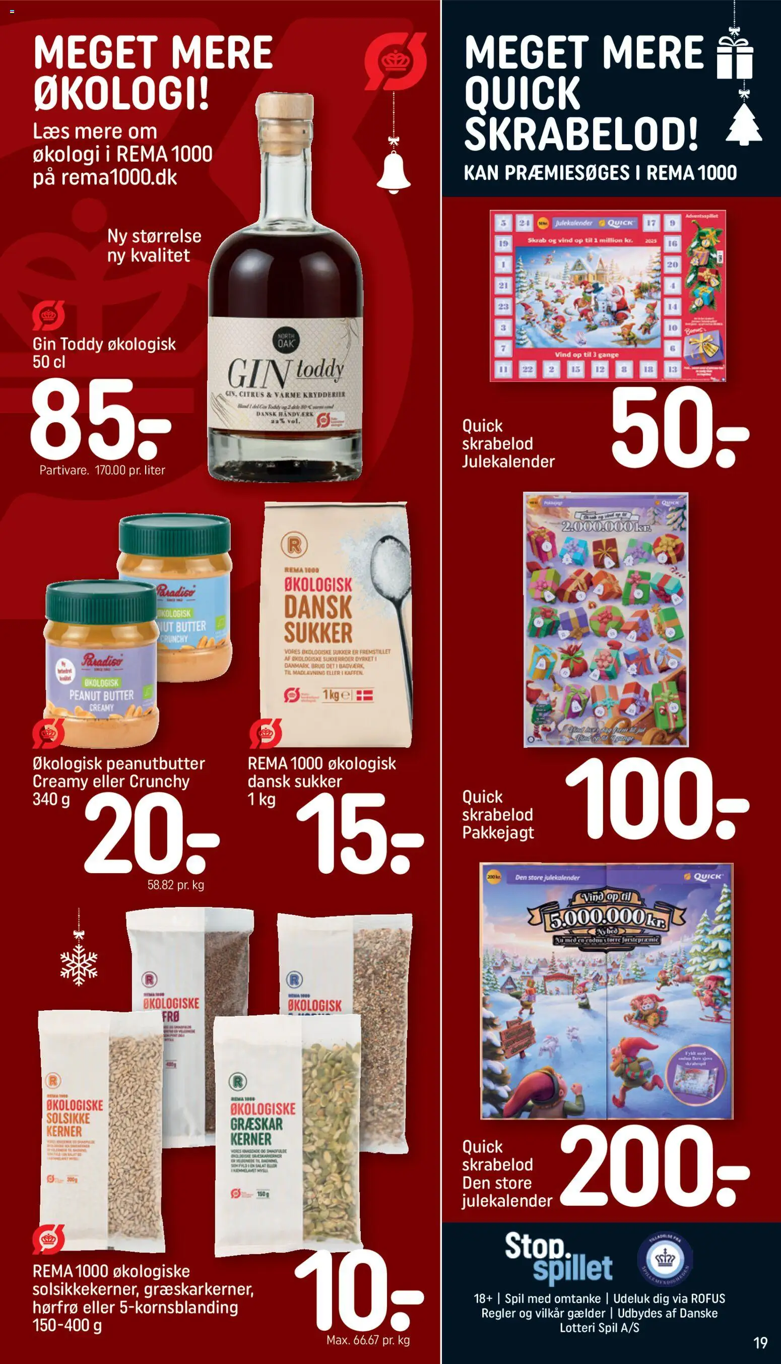 Rema 1000 tilbudsavis – gyldig fra 16.11.2025 | Side: 19 | Produkter: Græskar, Sukker, Peanutbutter, Spil