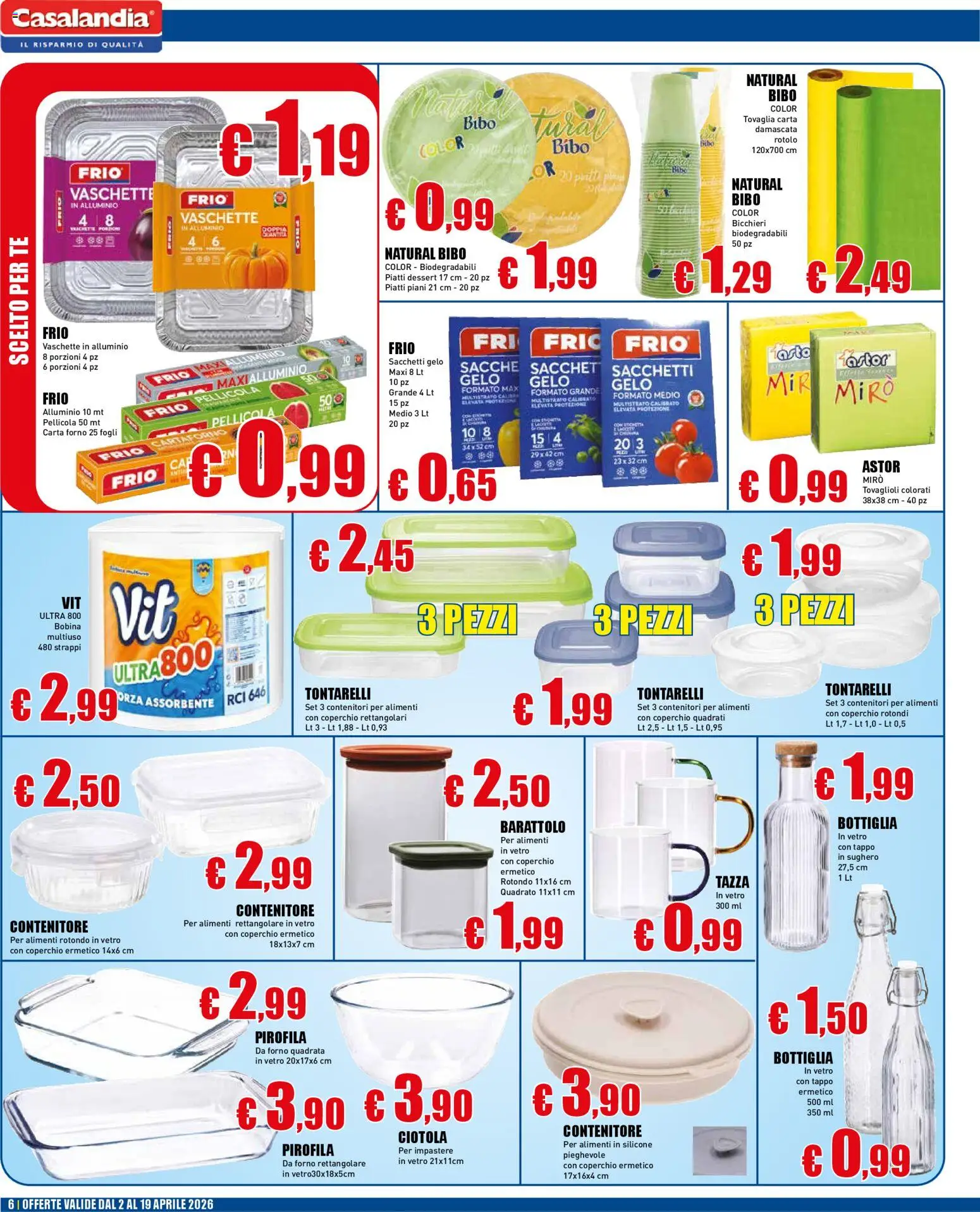 Volantino Casalandia del 02.04.2026 | Pagina: 6 | Prodotti: Silicone, Alluminio, Bottiglia, Vaschette