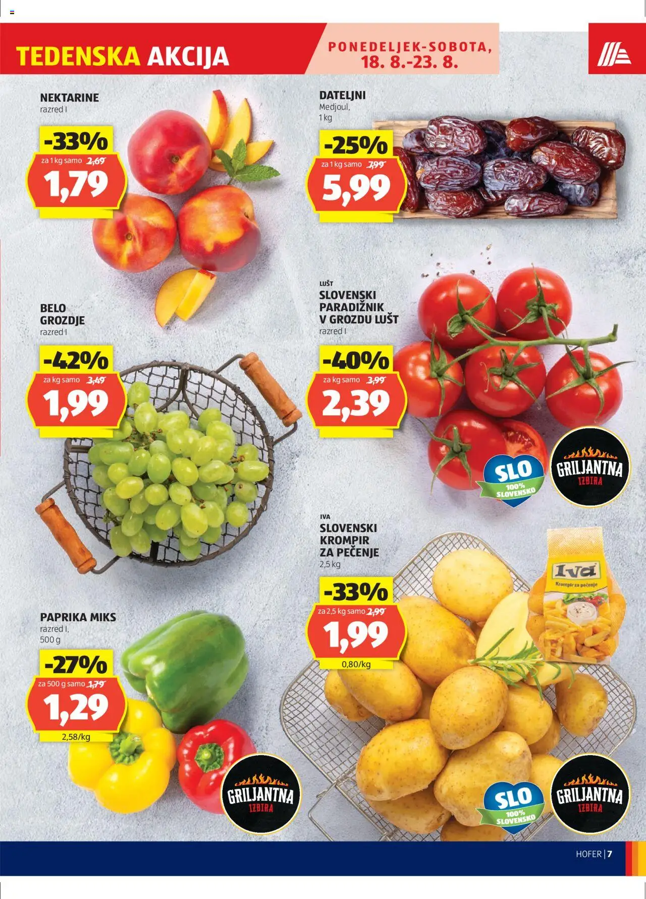 Hofer SI katalog | vrijedi od 14.08.2025 | Stranica: 7 | Proizvodi: Paprika