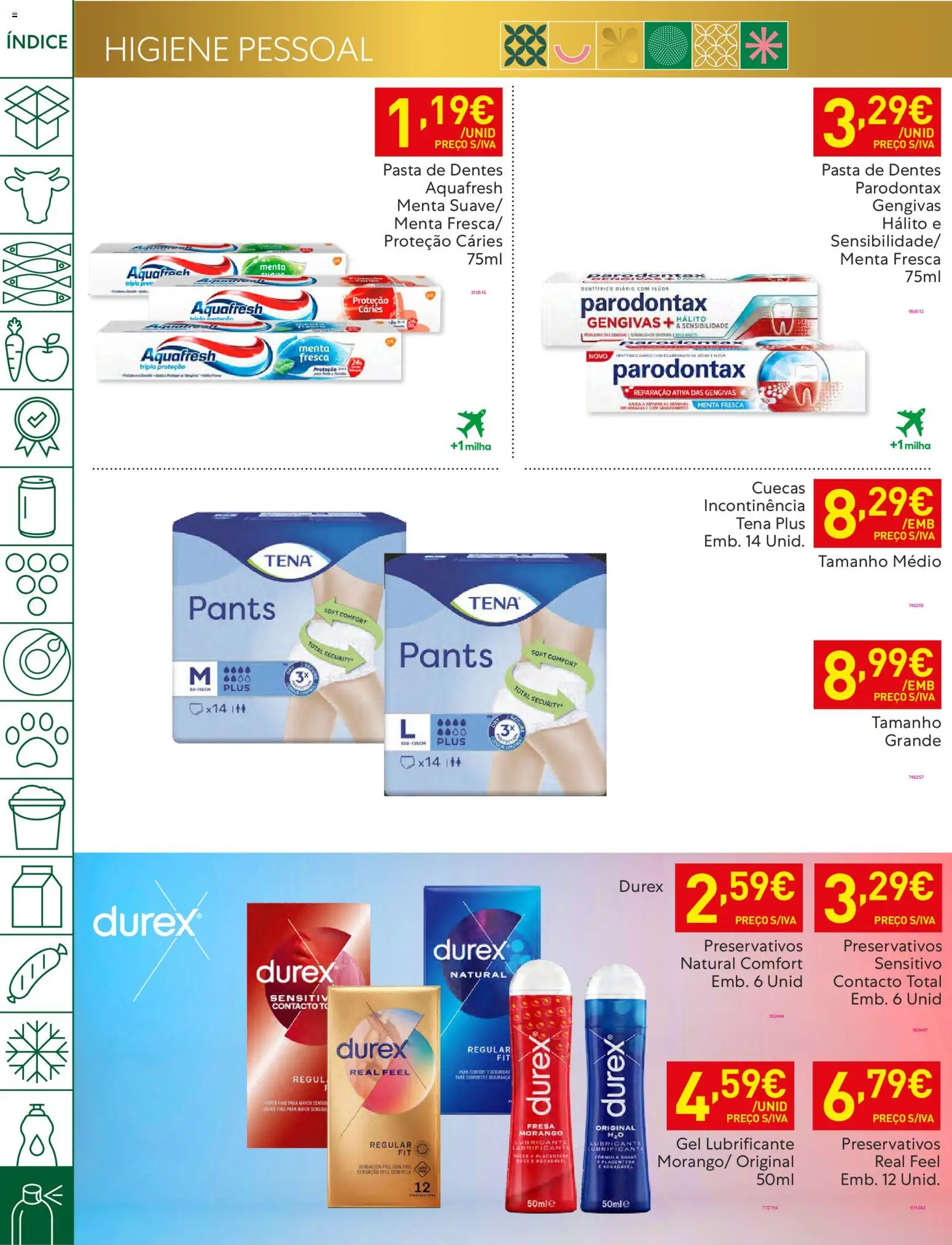 Recheio folheto │ válido de 23.12.2025 | Página: 52 | Produtos: Preservativos, Pasta de dentes, Cuecas