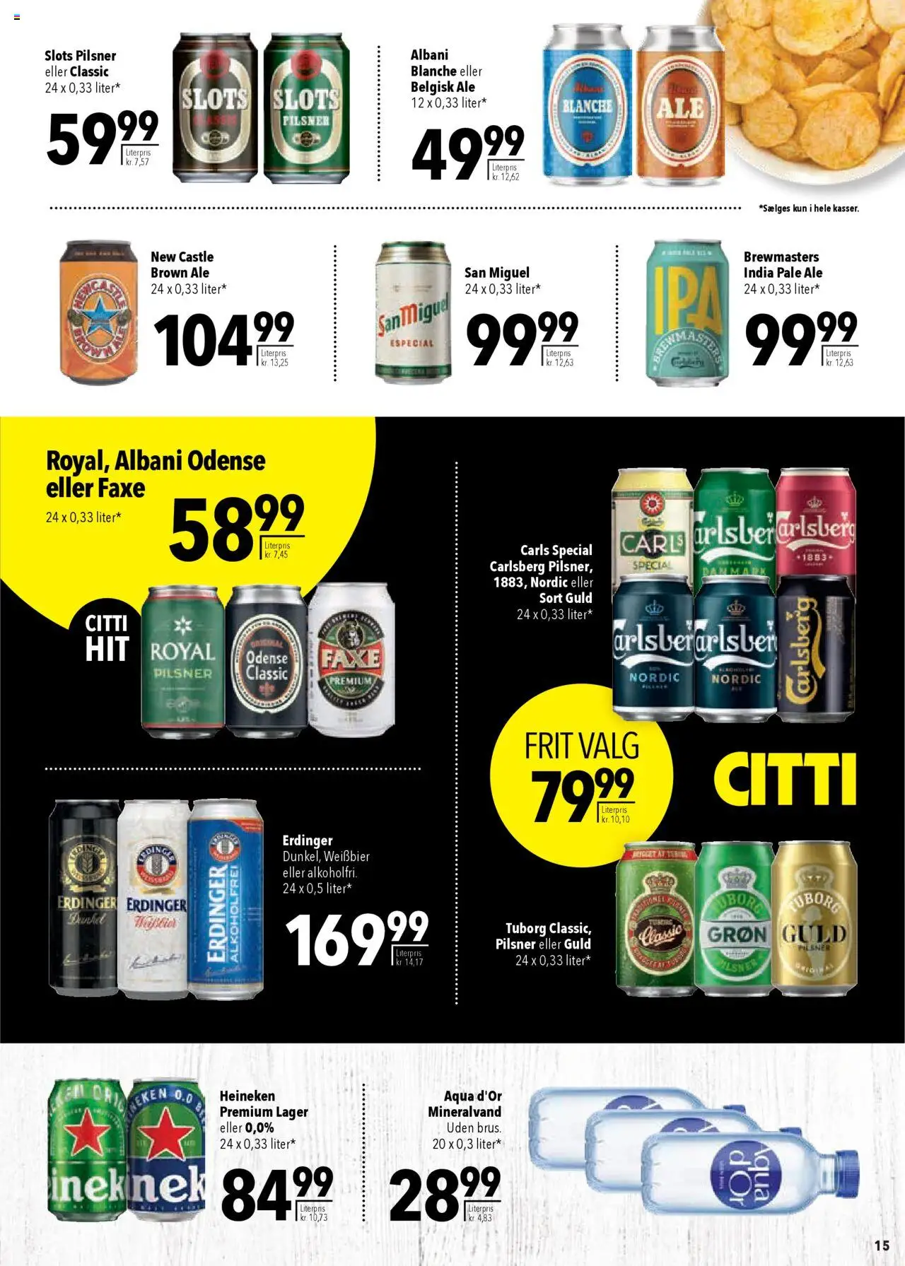 CITTI Markt Dänemark-Werbung – gültig ab 08.10.2025 | Seite: 15 | Produkte: Erdinger, Carlsberg, Weißbier, Heineken