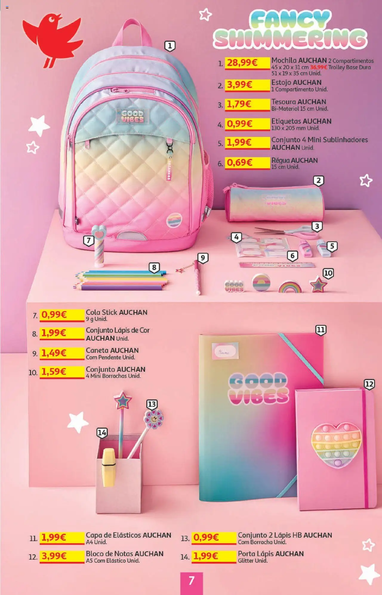 Auchan - Regresso às Aulas │ válido de 06.08.2025 | Página: 7 | Produtos: Mochila, Porta, Base