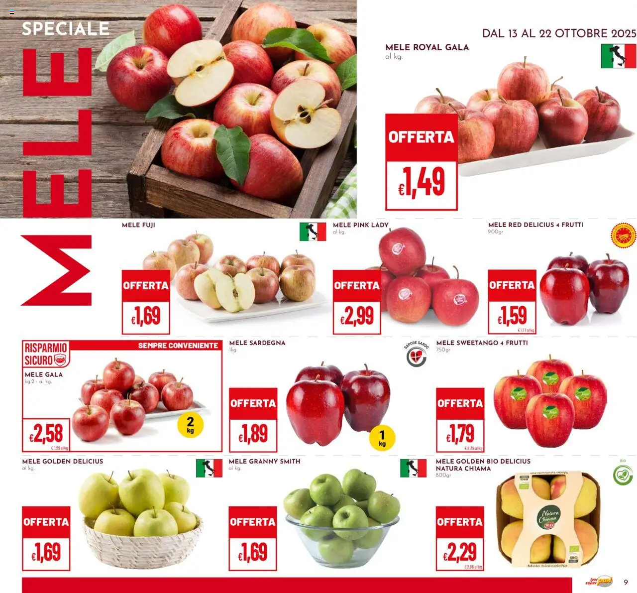 Volantino Pan del 13.10.2025 | Pagina: 9 | Prodotti: Mele