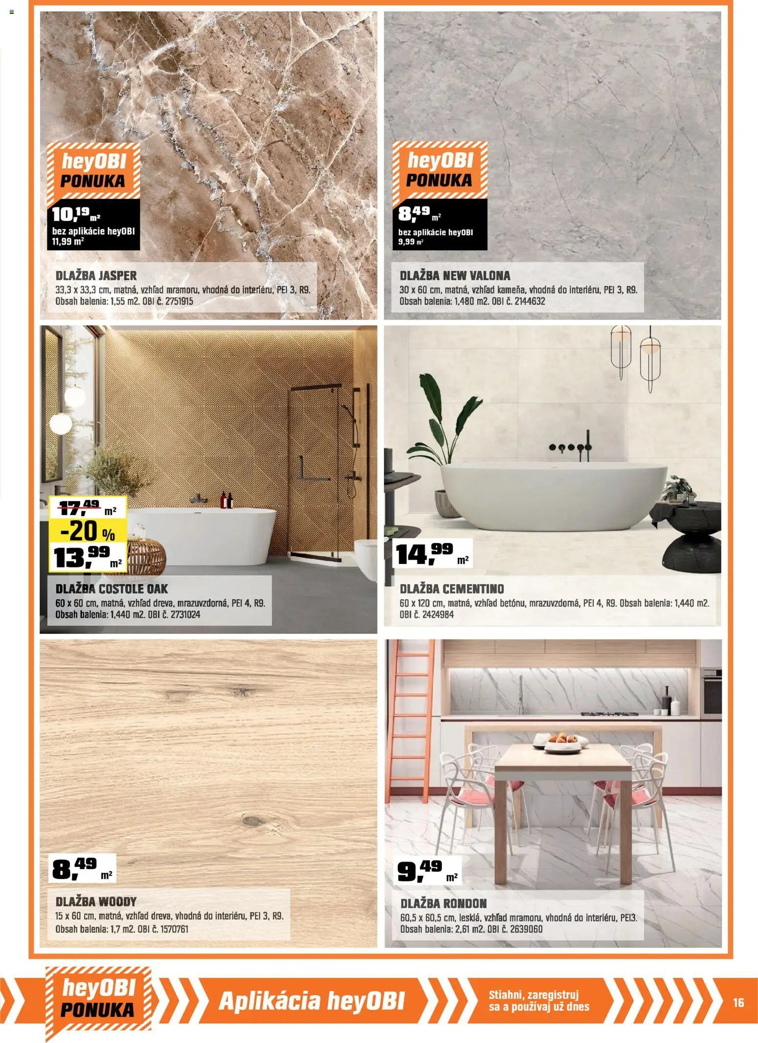 Nové OBI akcie – leták je platný od 28.02.2026 | Strana: 17 | Produkty: Dlažba