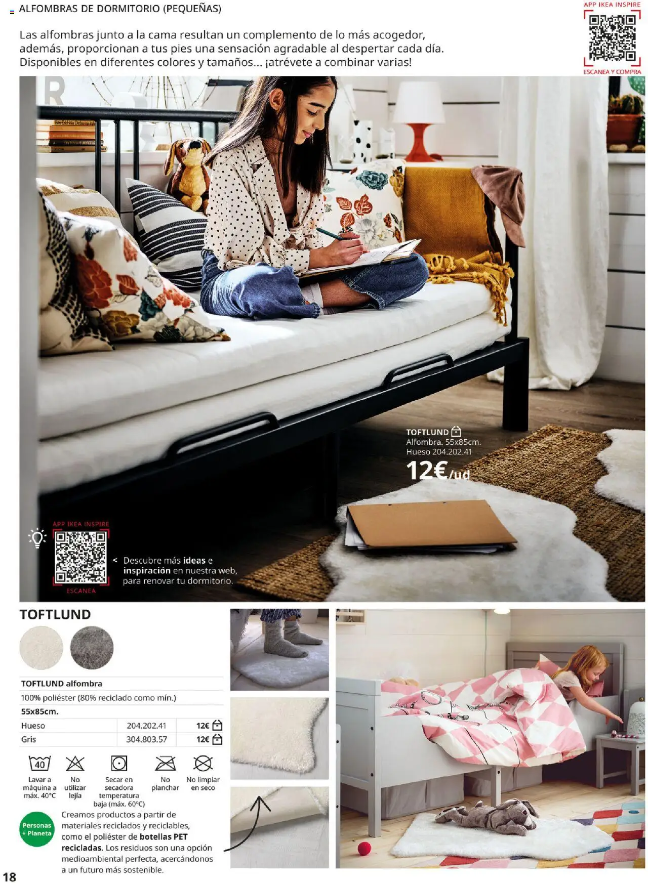 Catálogo IKEA Alfombras │ válido desde el 04.02.2025 | Página: 18 | Productos: Secadora, Cama, Alfombra
