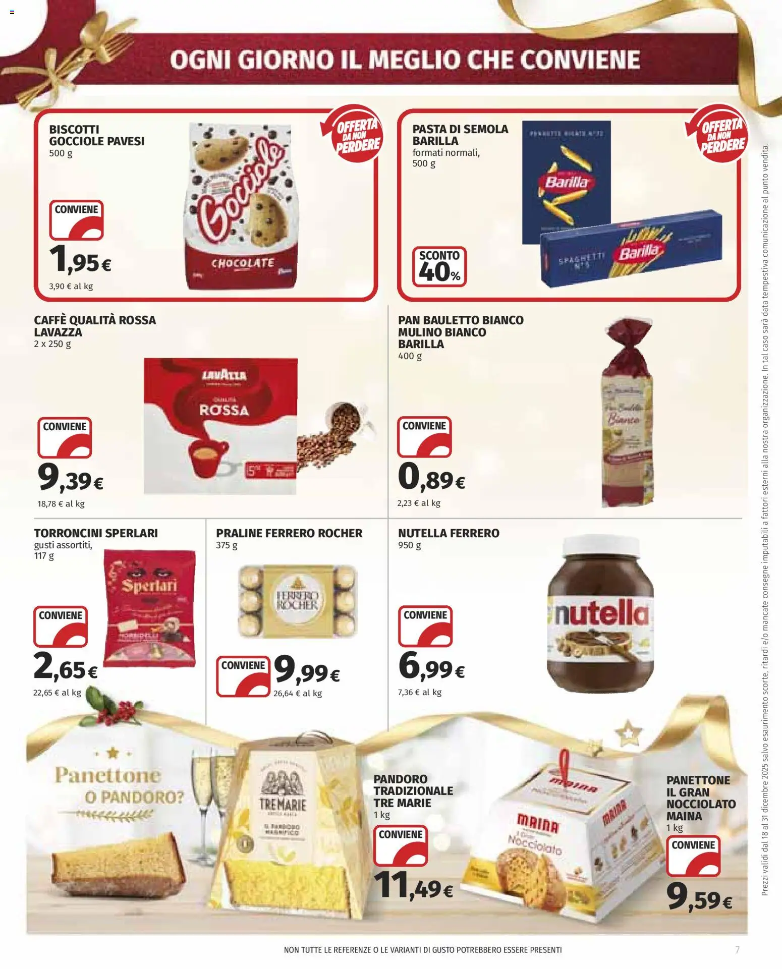Volantino COOP del 18.12.2025 | Pagina: 7 | Prodotti: Caffè, Biscotti, Torroncini, Lavazza