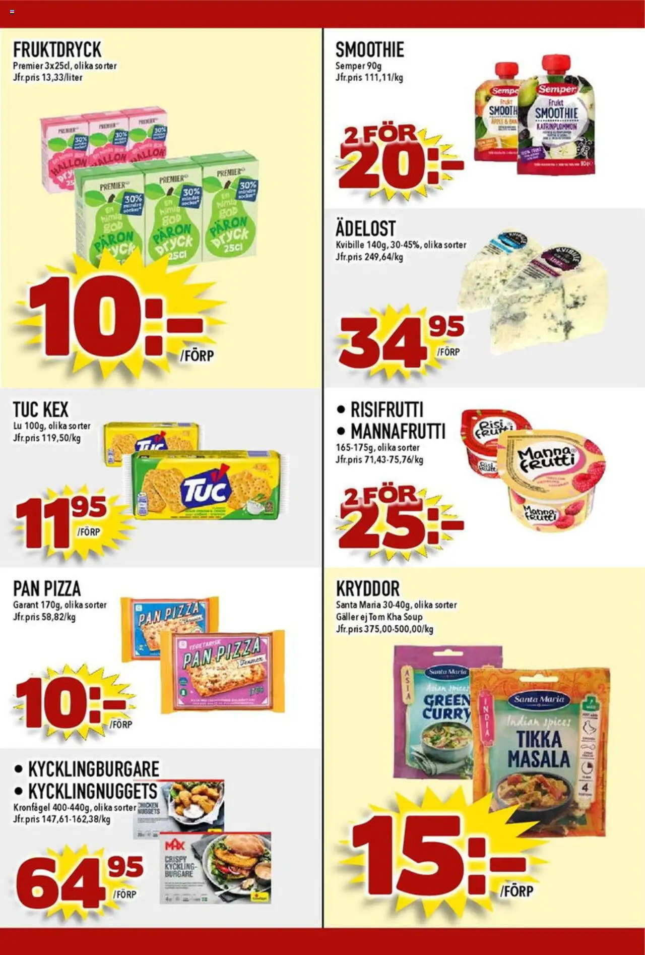 Matdax reklamblad aktuell från 04.08.2025 | Sida: 19 | Produkter: Galler, Risifrutti, Pizza, Äpple