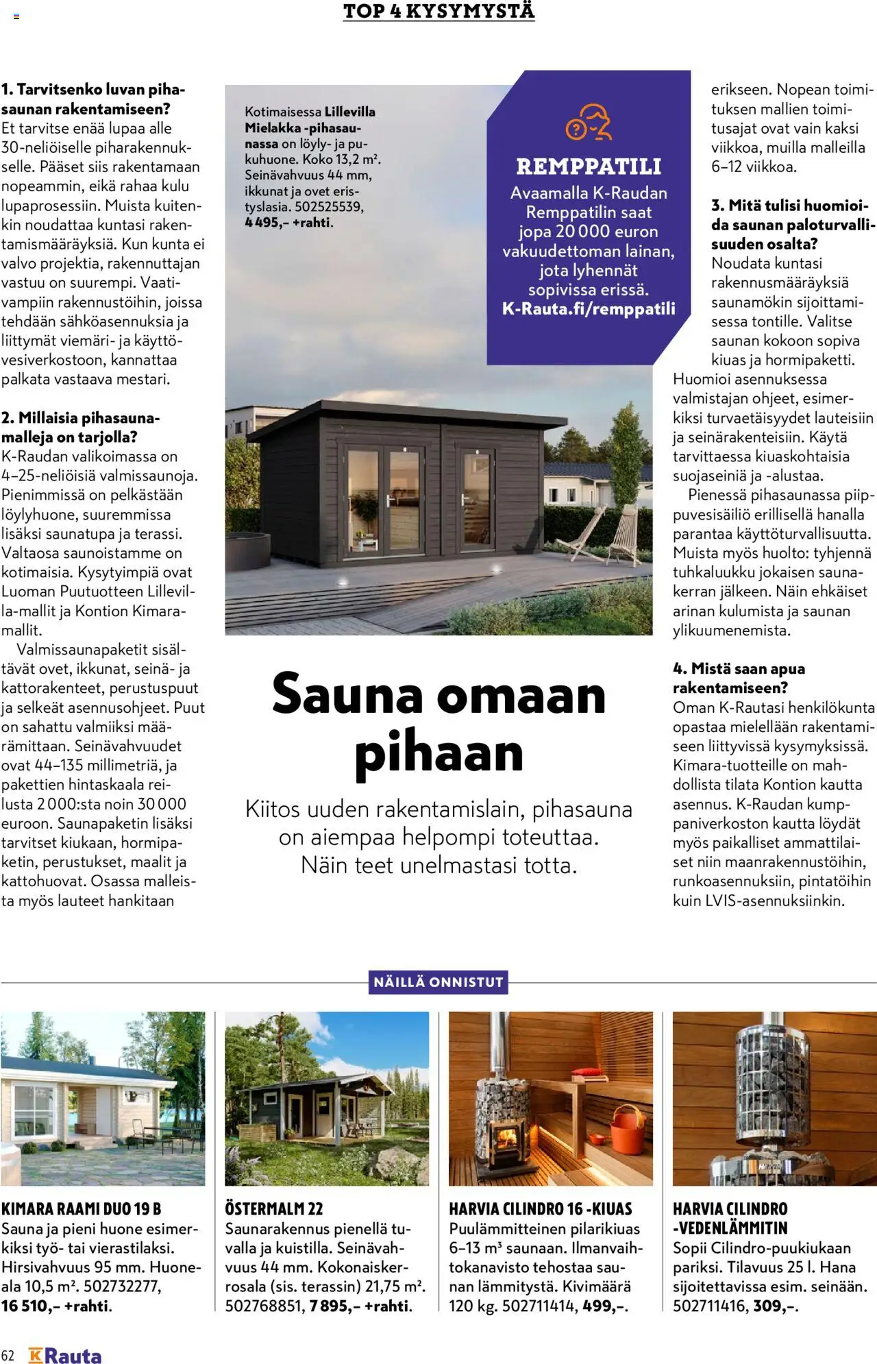 K-Rauta tarjoukset - Remppa-lehteä – voimassa 01.09.2025 alkaen | Sivu: 62