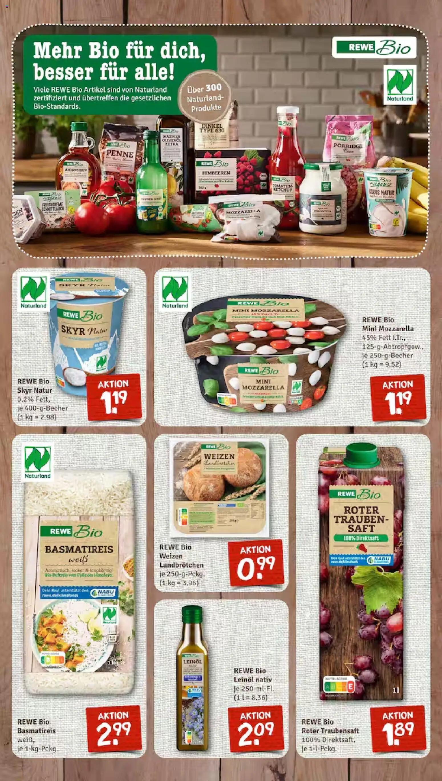 Nahkauf Prospekt 	 – gültig ab 23.02.2026 | Seite: 7 | Produkte: Leinöl, Mozzarella, Skyr, Saft