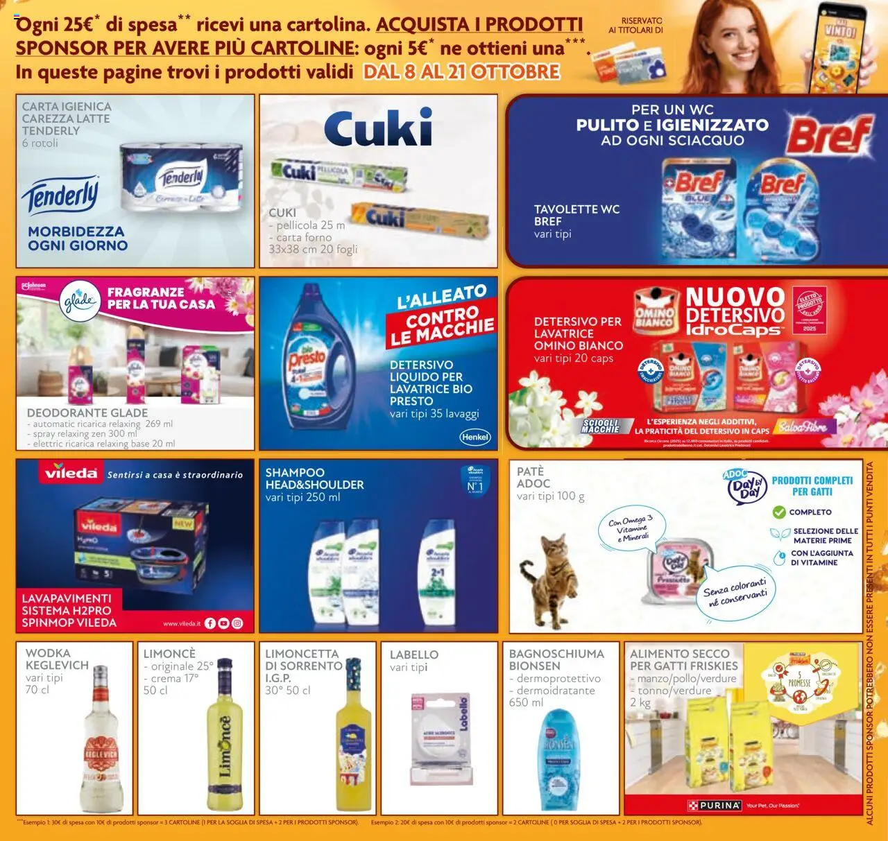 Volantino Conad del 08.10.2025 | Pagina: 11 | Prodotti: Crema, Carta igienica, Deodorante, Lavatrice