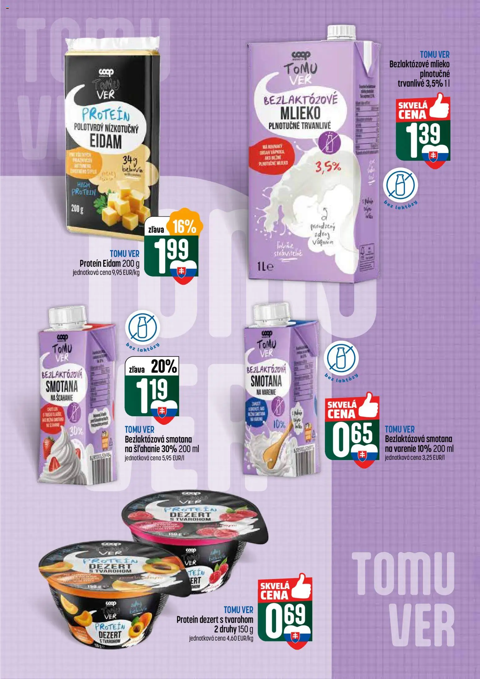 Nové COOP Jednota akcie – leták je platný od 26.02.2026 | Strana: 34 | Produkty: Mlieko, Smotana, Eidam, Protein