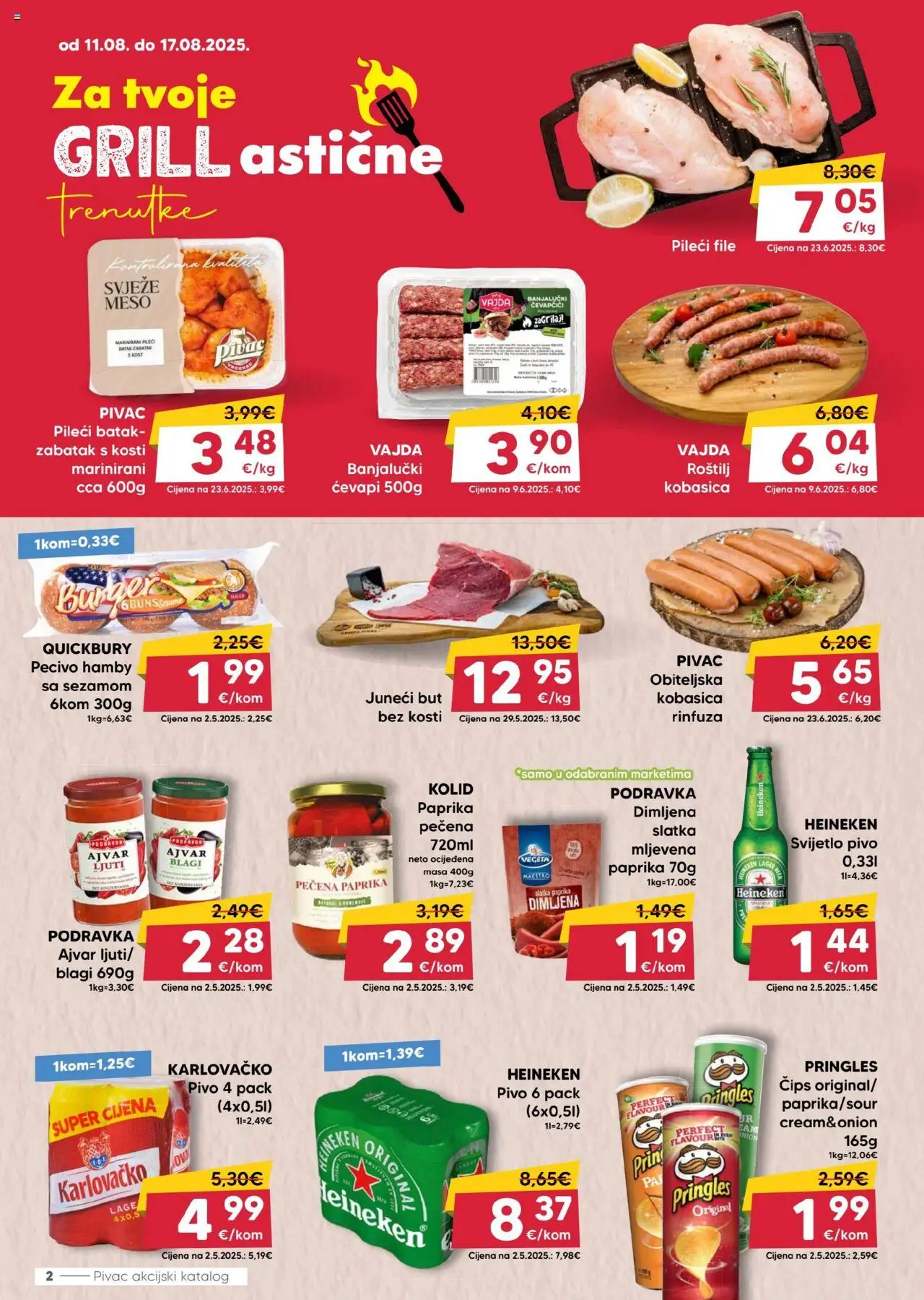 Pivac katalog | vrijedi od 11.08.2025 | Stranica: 2 | Proizvodi: Meso, Pringles, Paprika, Kobasica