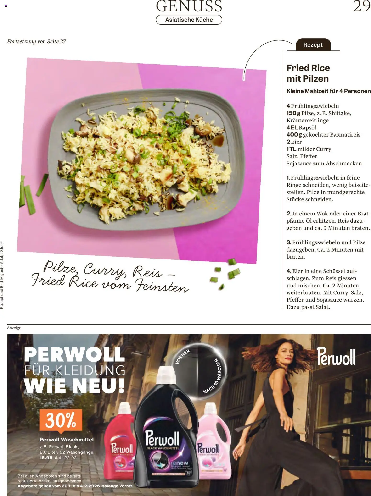 Migros Magazin – gültig ab 19.01.2026 | Seite: 29 | Produkte: Basmatireis, Rapsöl, Waschmittel, Eier