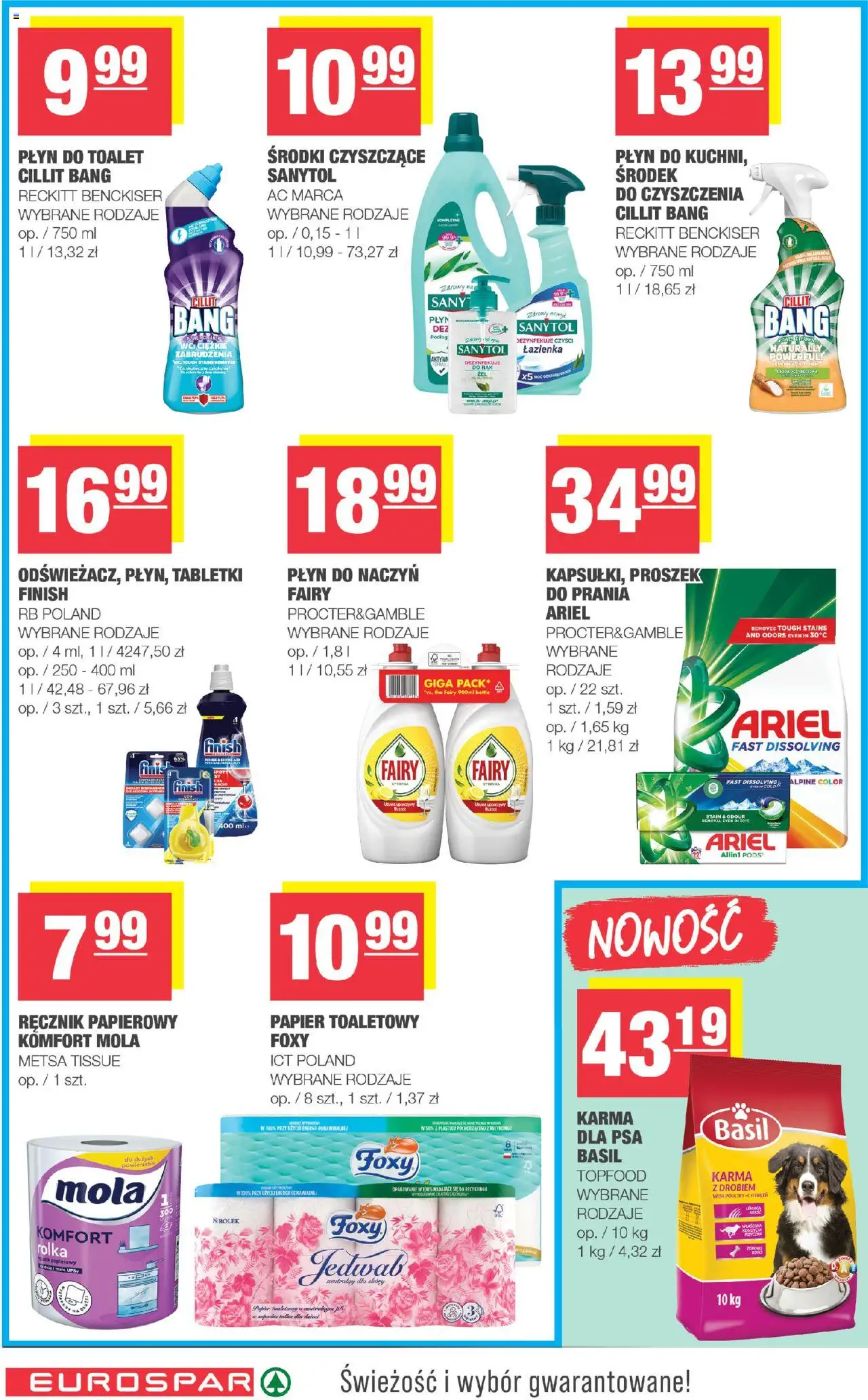 Spar Gazetka - Eurospar od 10.09.2025 | Strona: 14 | Produkty: Papier toaletowy, Ariel, Fairy, Ręcznik papierowy