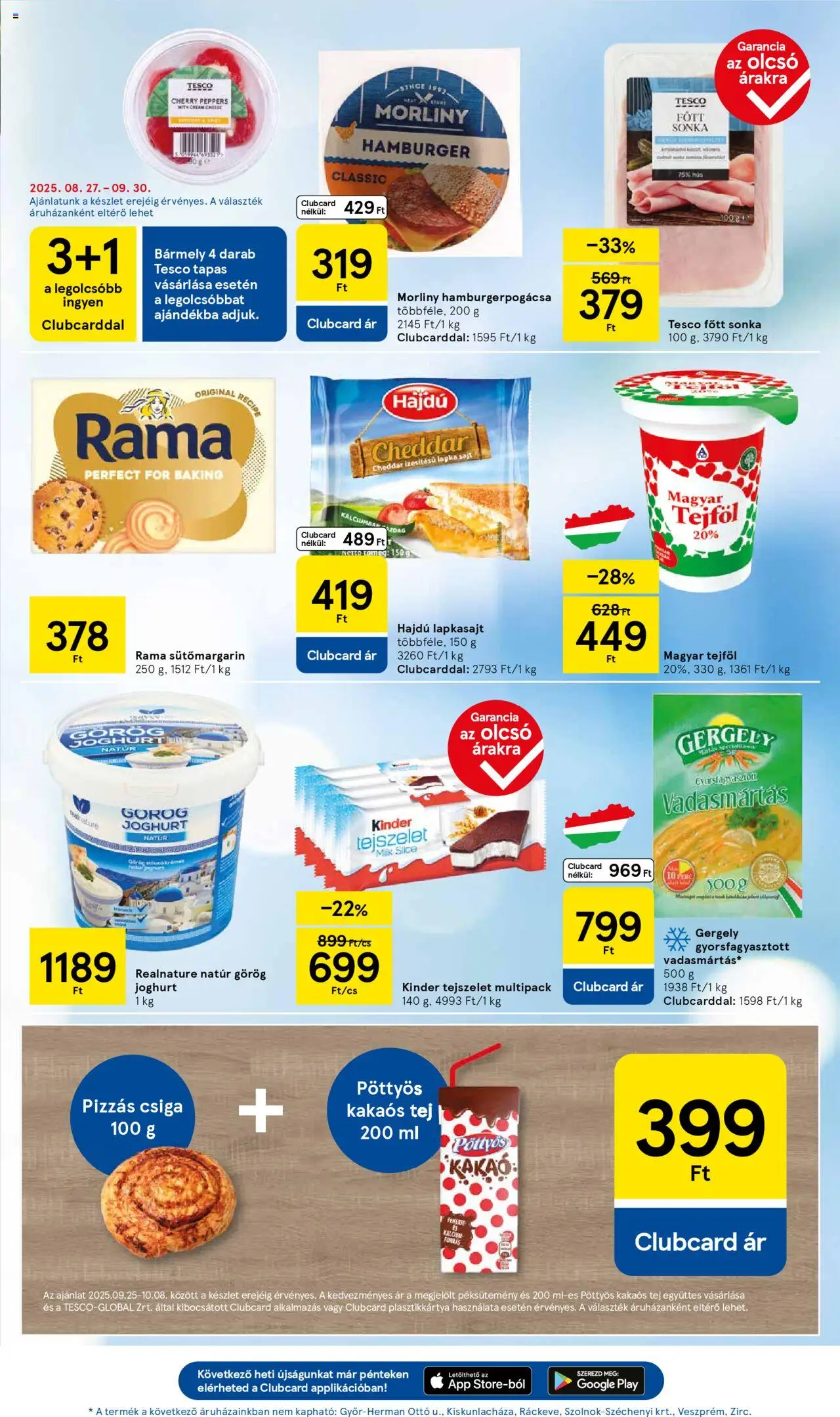 Tesco akciós ujság - amely érvényes a következő dátumtól: 25.09.2025 | Oldal: 3 | Termékek: Lapkasajt, Tej, Tejföl, Kakaós tej