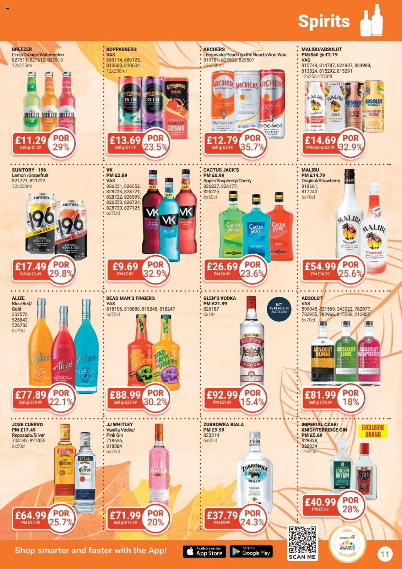  | Page: 11 | Products: Malibu, Soda, Raspberry, Vanilla
