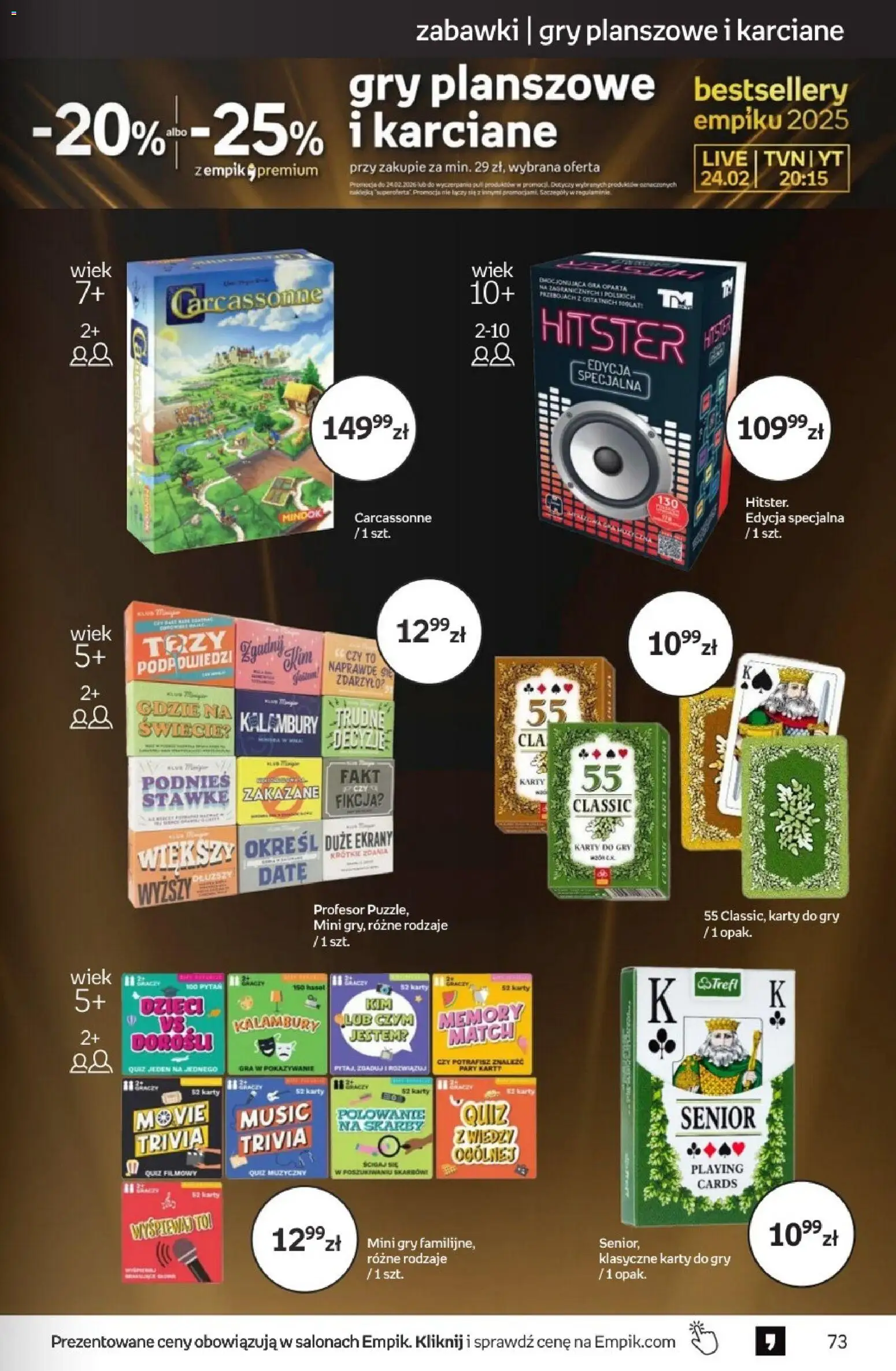 Empik promocje - Tom kultury Zabawki od 11.02.2026 | Strona: 15 | Produkty: Gra, Gry