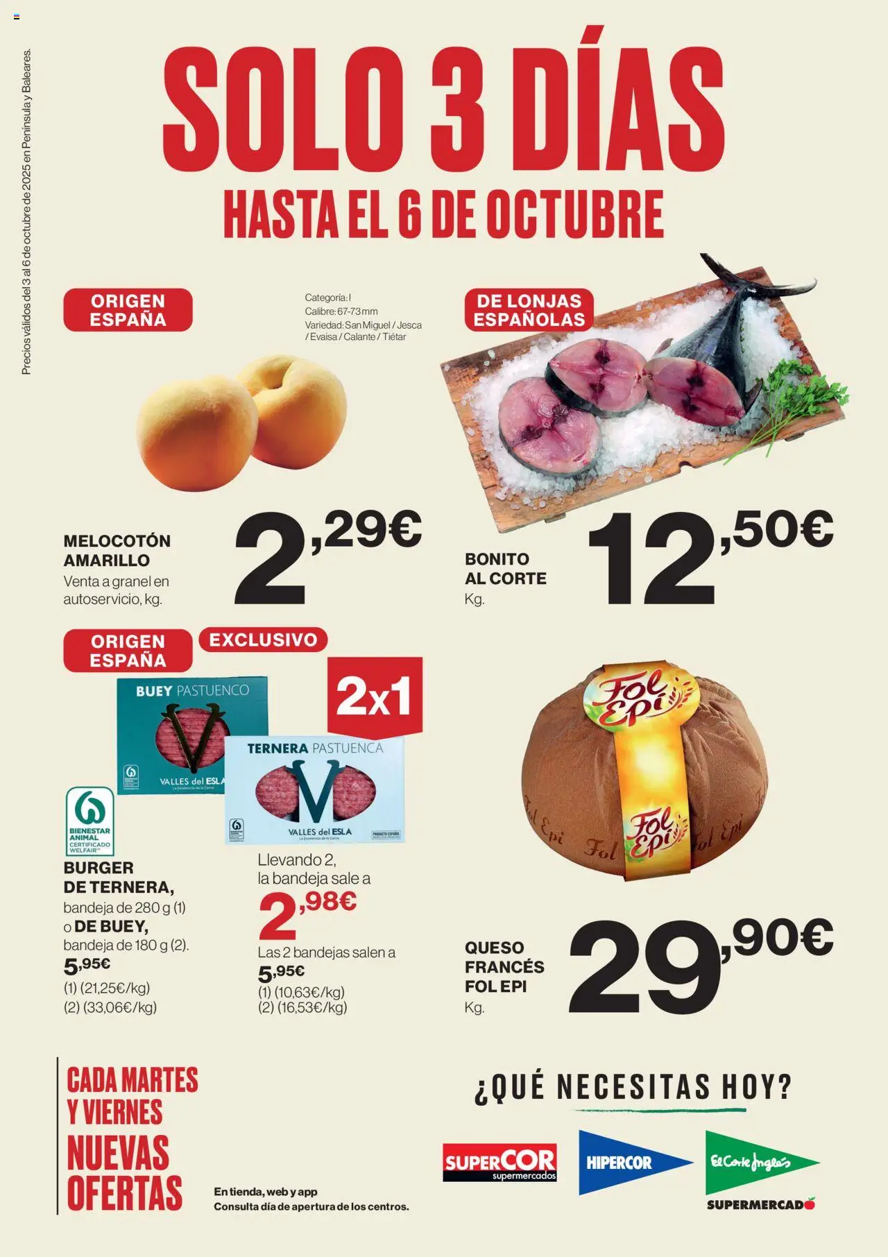Hipercor catálogo │ válido desde el 03.10.2025 | Página: 1 | Productos: Queso, Bandeja
