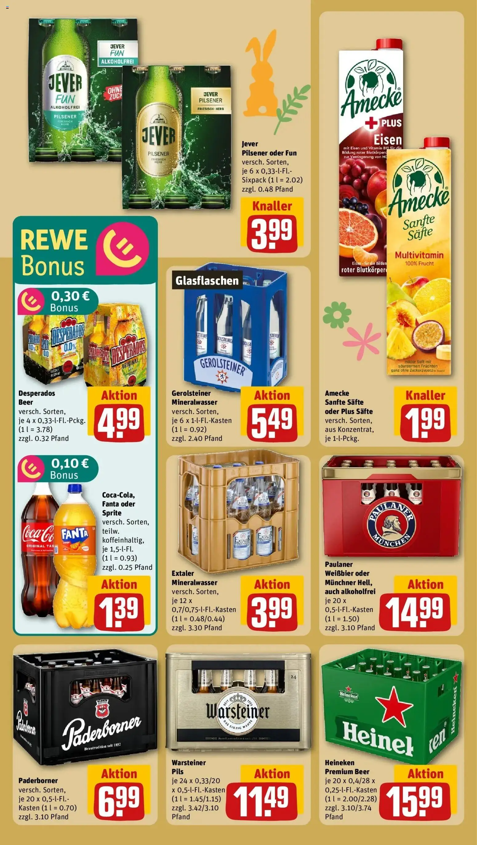 Rewe Prospekt Dassel / Markoldendorf	 – gültig ab 15.03.2026 | Seite: 18 | Produkte: Sprite, Weißbier, Mineralwasser, Jever