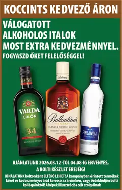 COOP Szolnok - amely érvényes a következő dátumtól: 12.03.2026 | Oldal: 5 | Termékek: Alkoholos italok, Likőr, Vodka, Whisky