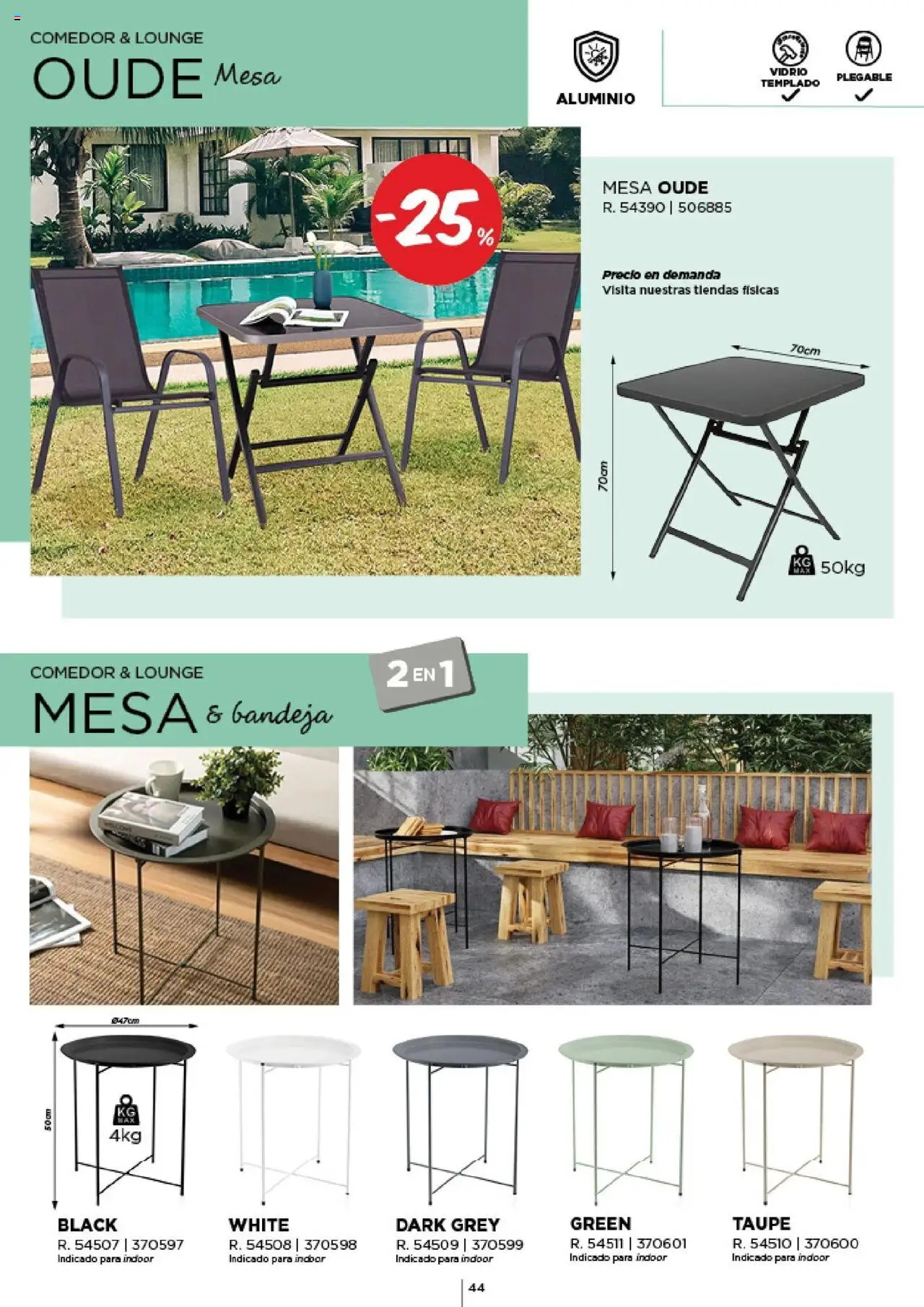 Espaço Casa - Catálogo AireLibre 2025 │ válido de 12.05.2025 | Página: 44 | Produtos: Bandeja, Mesa