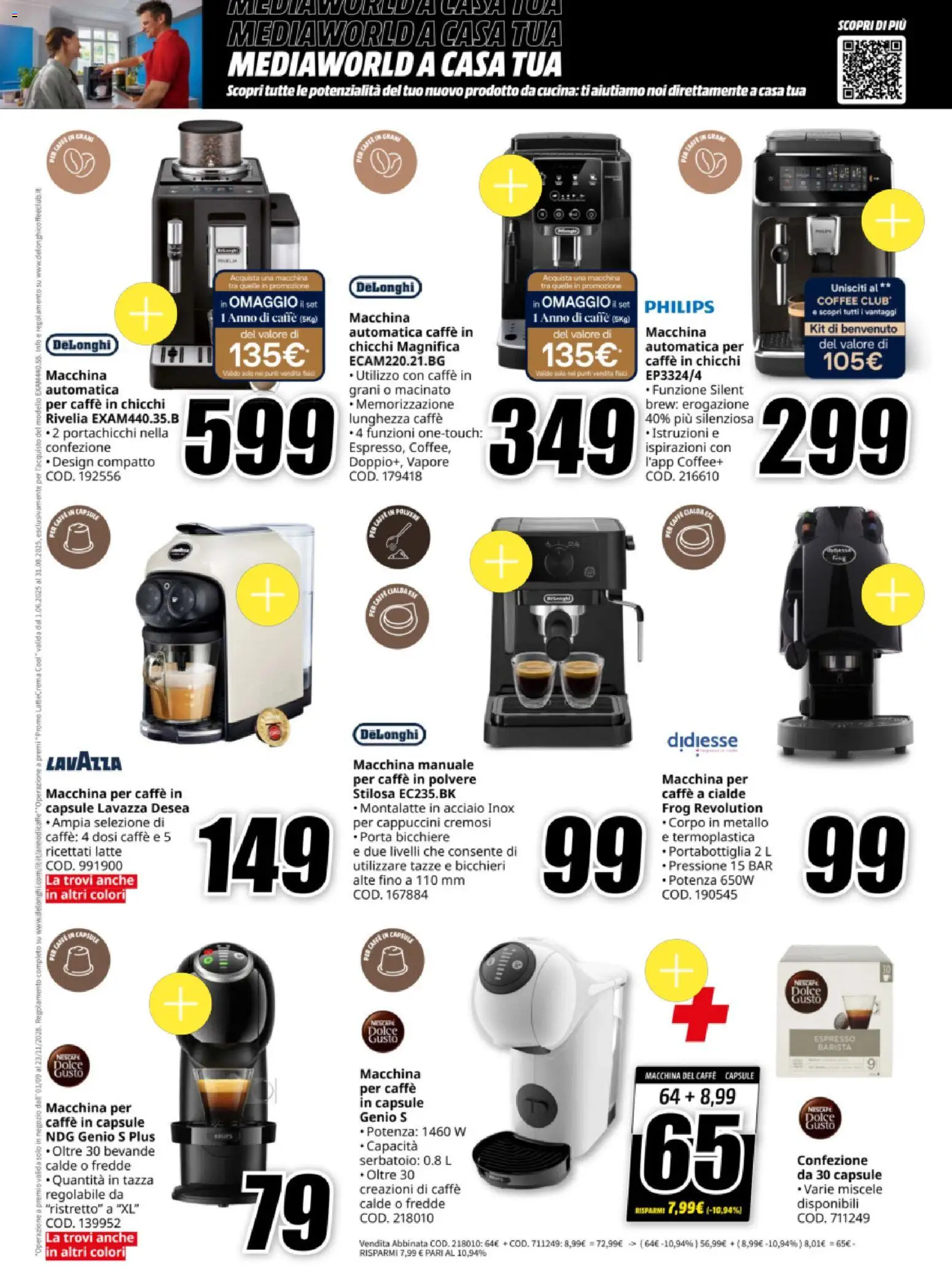 Volantino Media World del 12.11.2025 | Pagina: 33 | Prodotti: Caffè, Caffe in capsule, Lavazza, Macinato