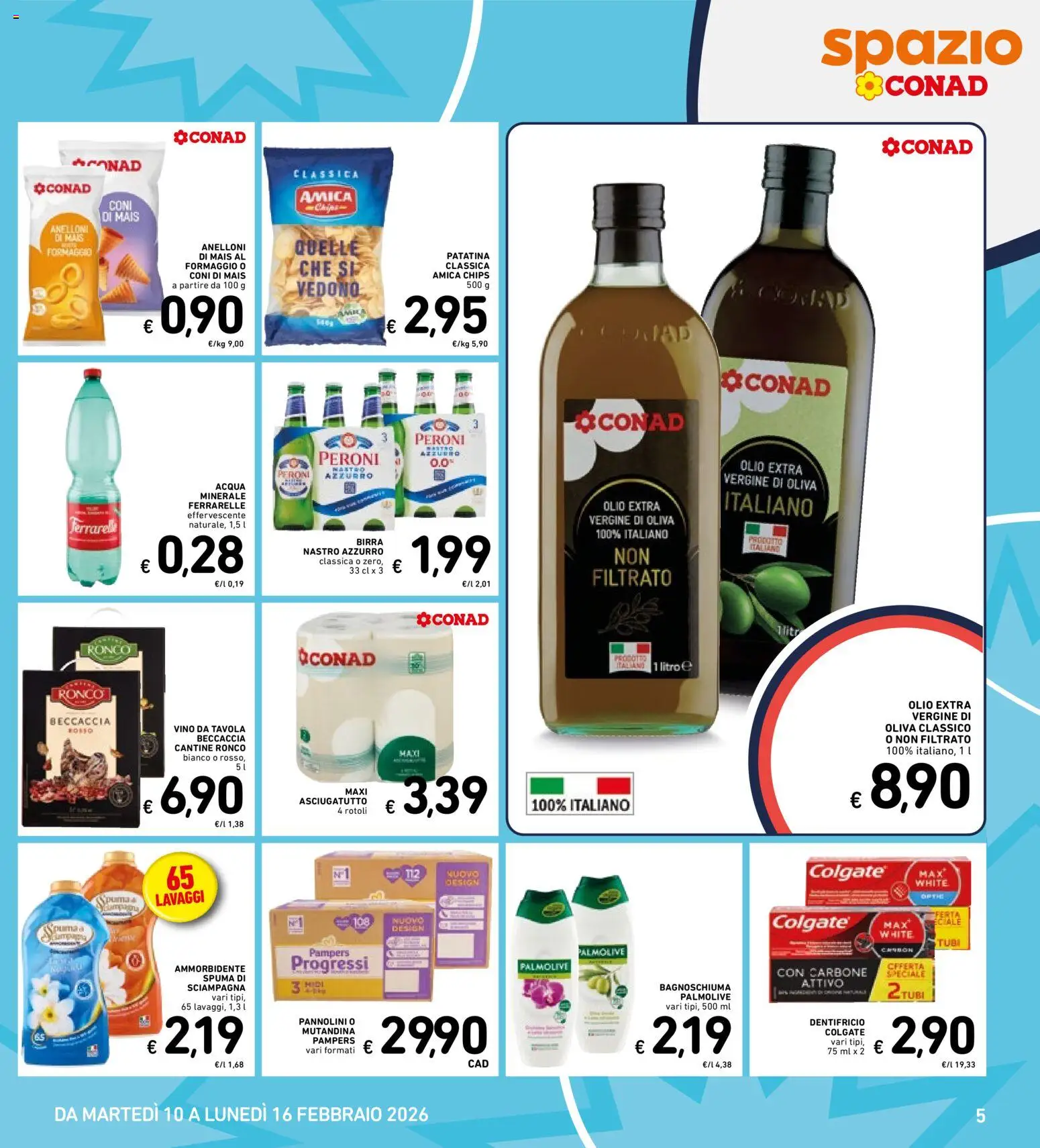 Volantino Spazio Conad del 03.02.2026 | Pagina: 32 | Prodotti: Dentifricio, Birra, Ammorbidente, Mais