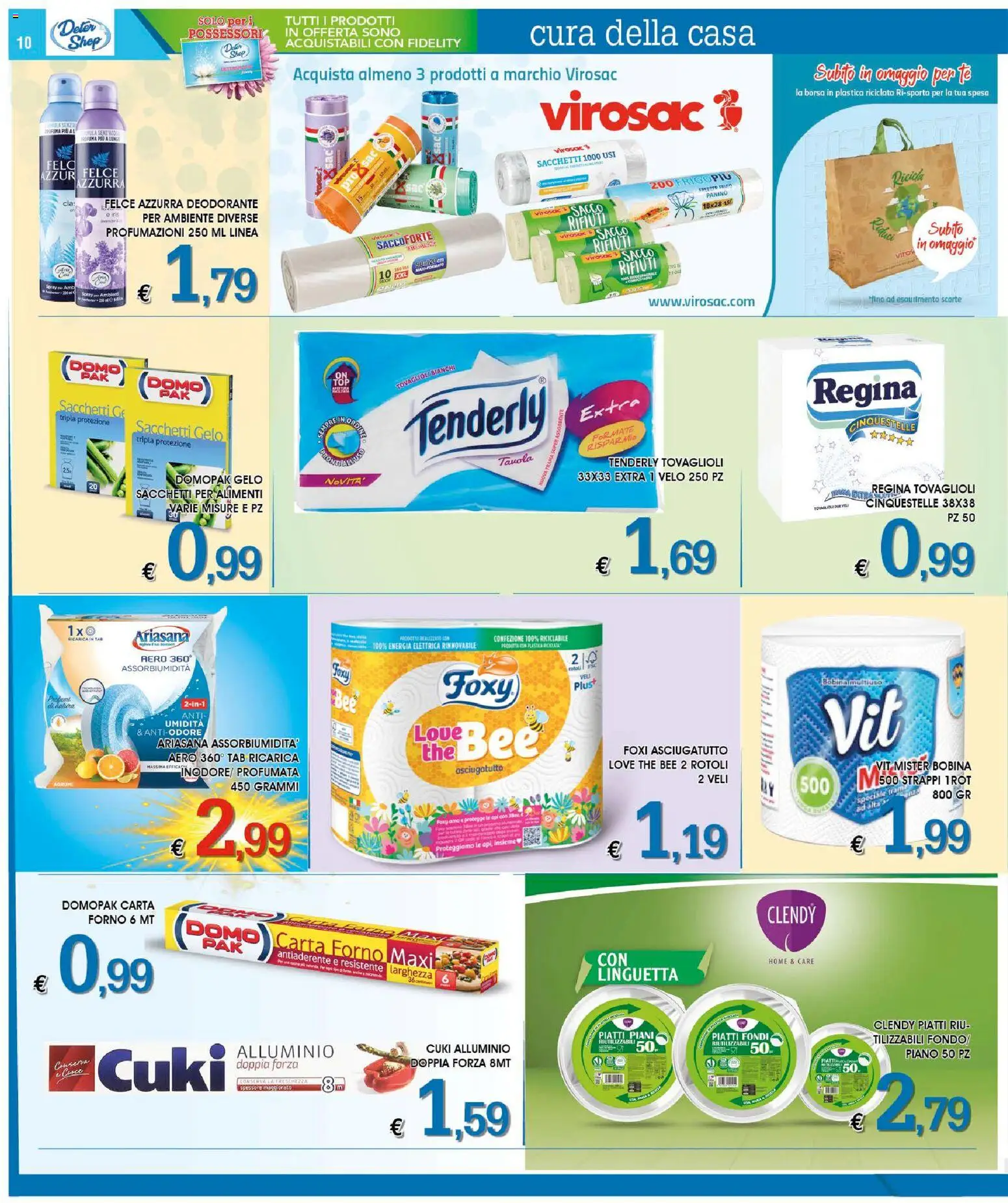 Volantino Deter Shop del 01.04.2026 | Pagina: 10 | Prodotti: Deodorante, Forno, Asciugatutto, Alluminio