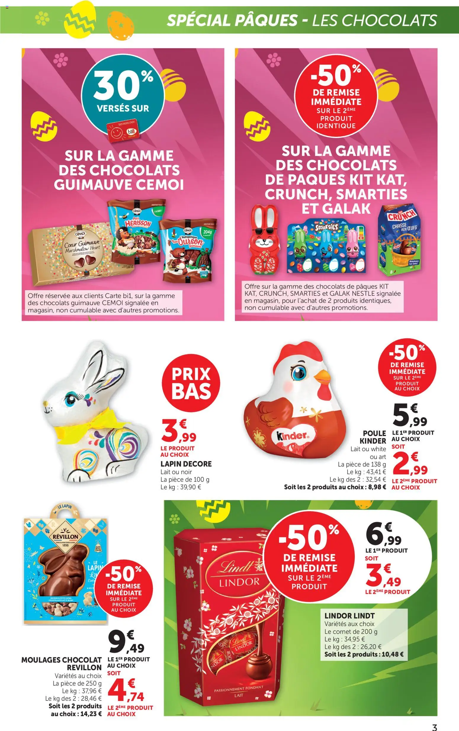 {H1} | Page: 3 | Produits: Lapin, Lait, Chocolat, Lindt