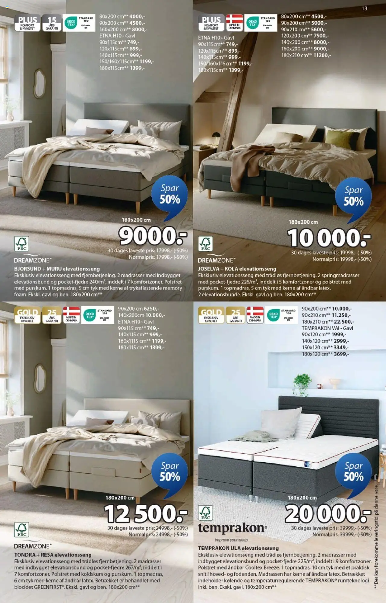 JYSK tilbudsavis – gyldig fra 03.10.2025 | Side: 13 | Produkter: Elevationsseng