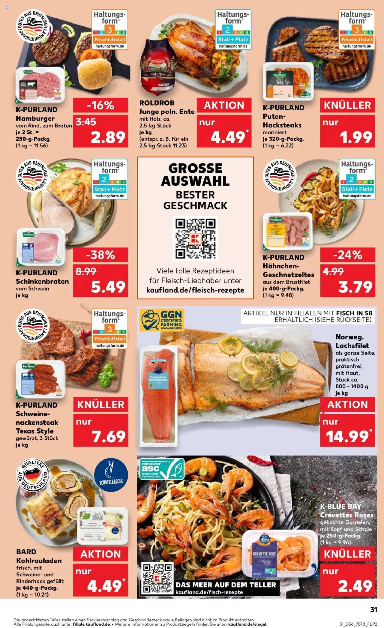 Kaufland prospekt Frankfurt Am Main	 – gültig ab 07.09.2025 | Seite: 31 | Produkte: Hahnchen, Küche, Fisch, Ente