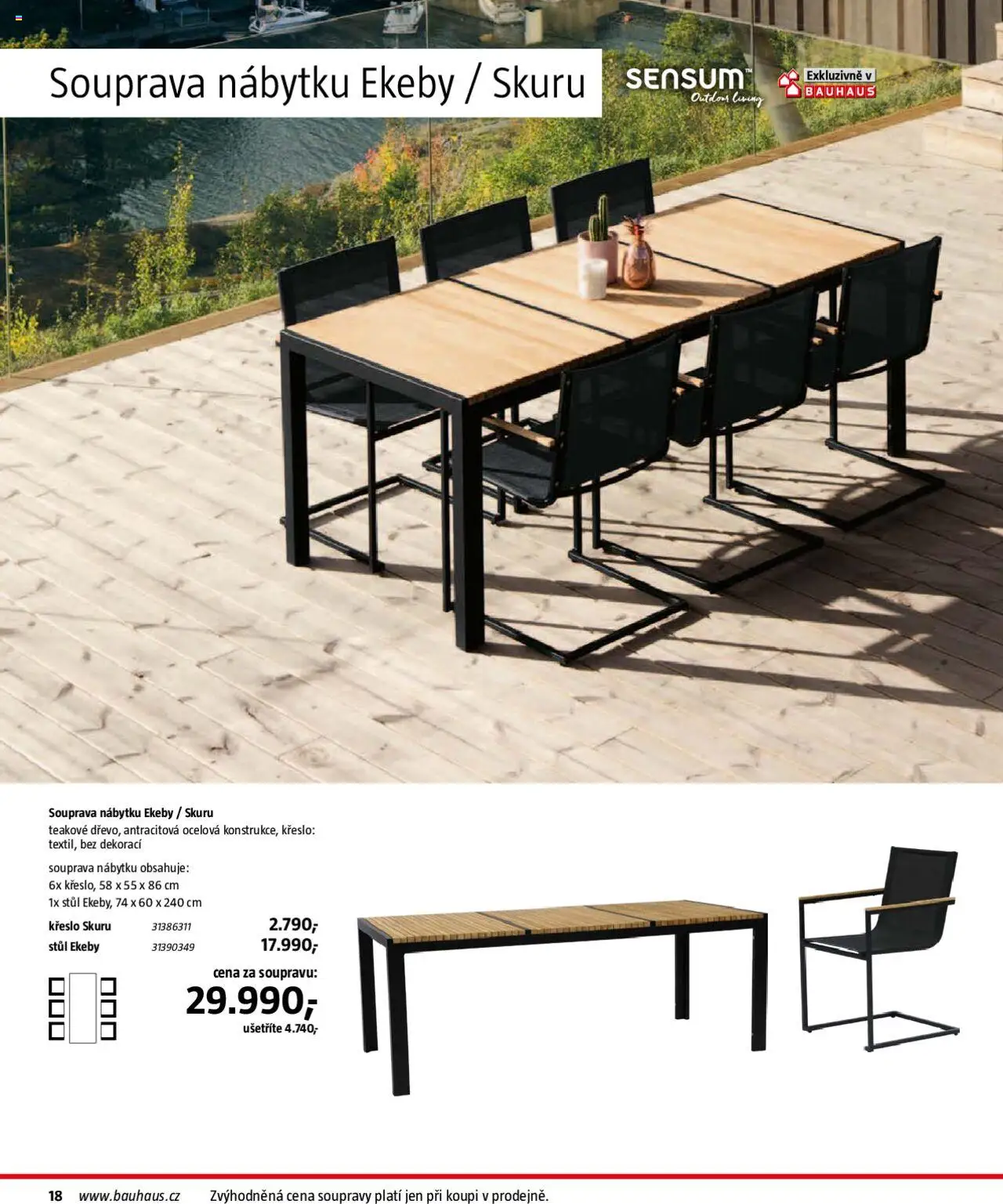Bauhaus katalog Zahradní nábytek od 01.04.2025 | Strana: 18 | Produkty: Křeslo, Stůl