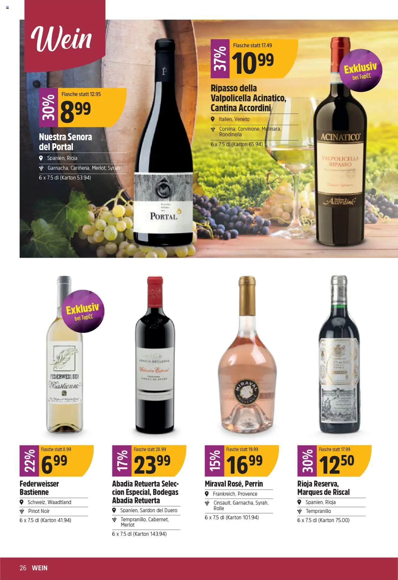 TopCC Aktionen ab 04.08.2025 | Seite: 26 | Produkte: Wein