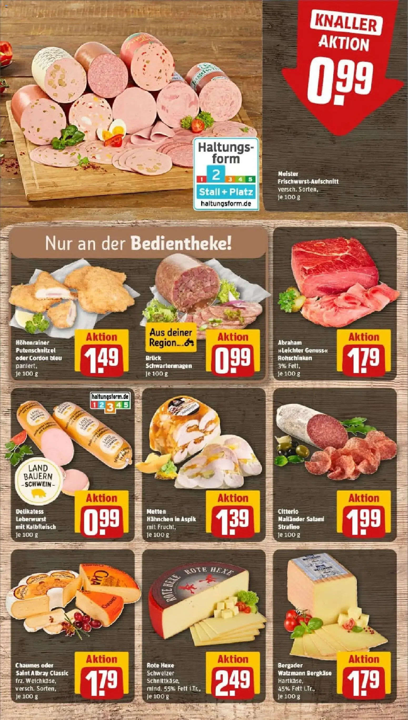 Rewe prospekt Lebach	 – gültig ab 26.01.2026 | Seite: 9 | Produkte: Hahnchen, Putenschnitzel, Salami