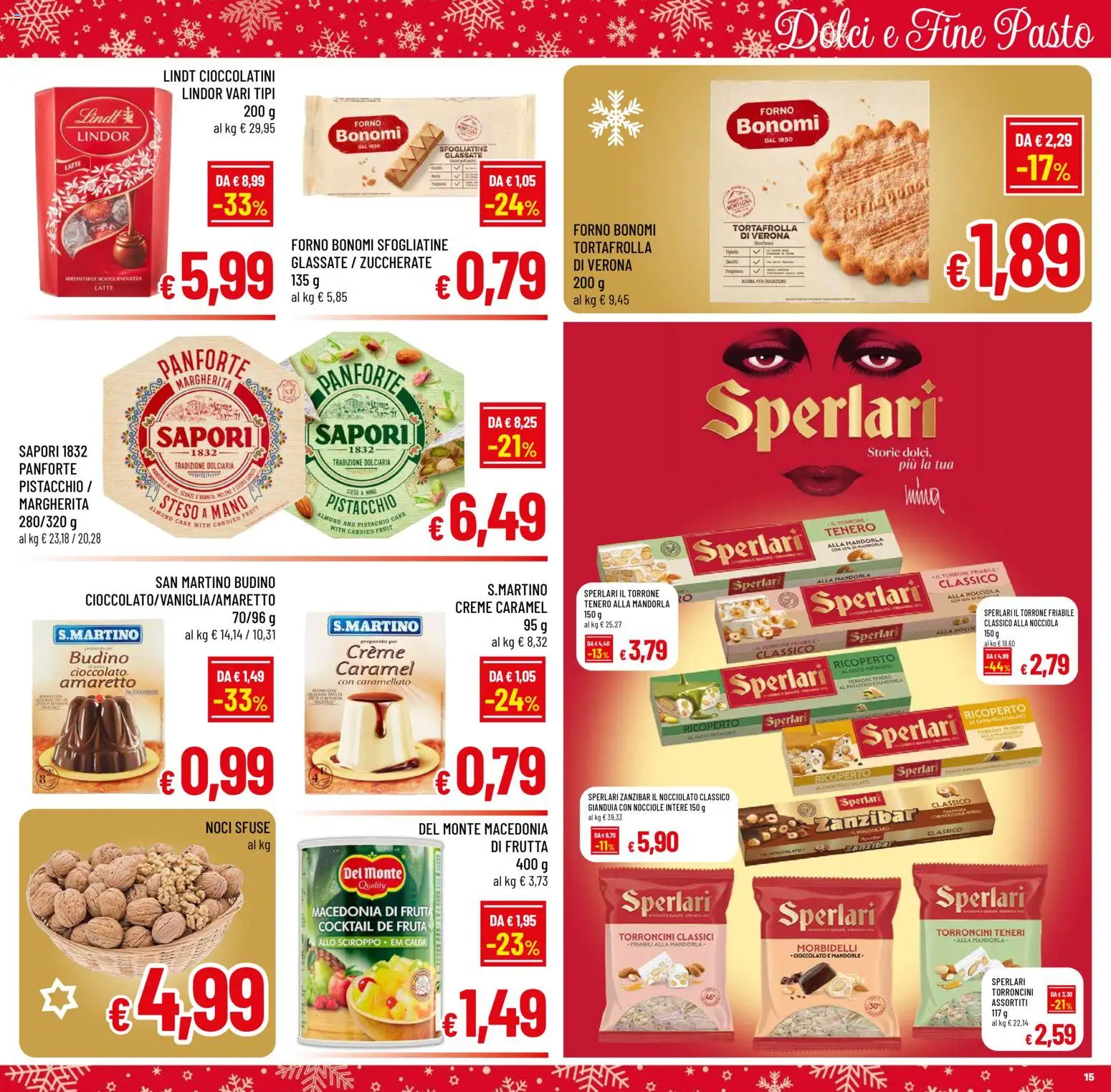 Volantino A&O del 10.12.2025 | Pagina: 15 | Prodotti: Cioccolato, Frutta, Mandorle, Budino