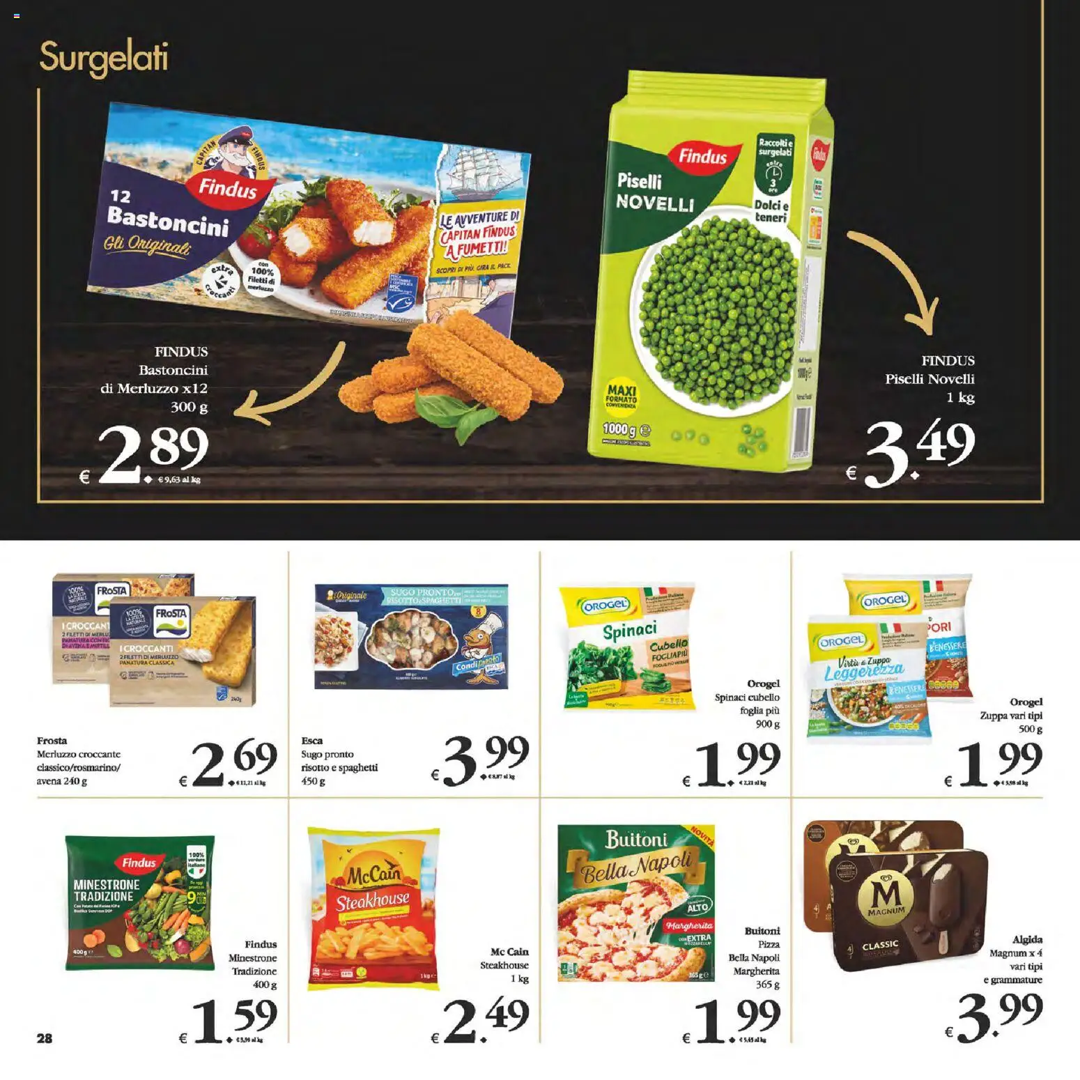 Volantino Decò del 14.11.2025 | Pagina: 28 | Prodotti: Pizza, Merluzzo, Mozzarella, Sugo