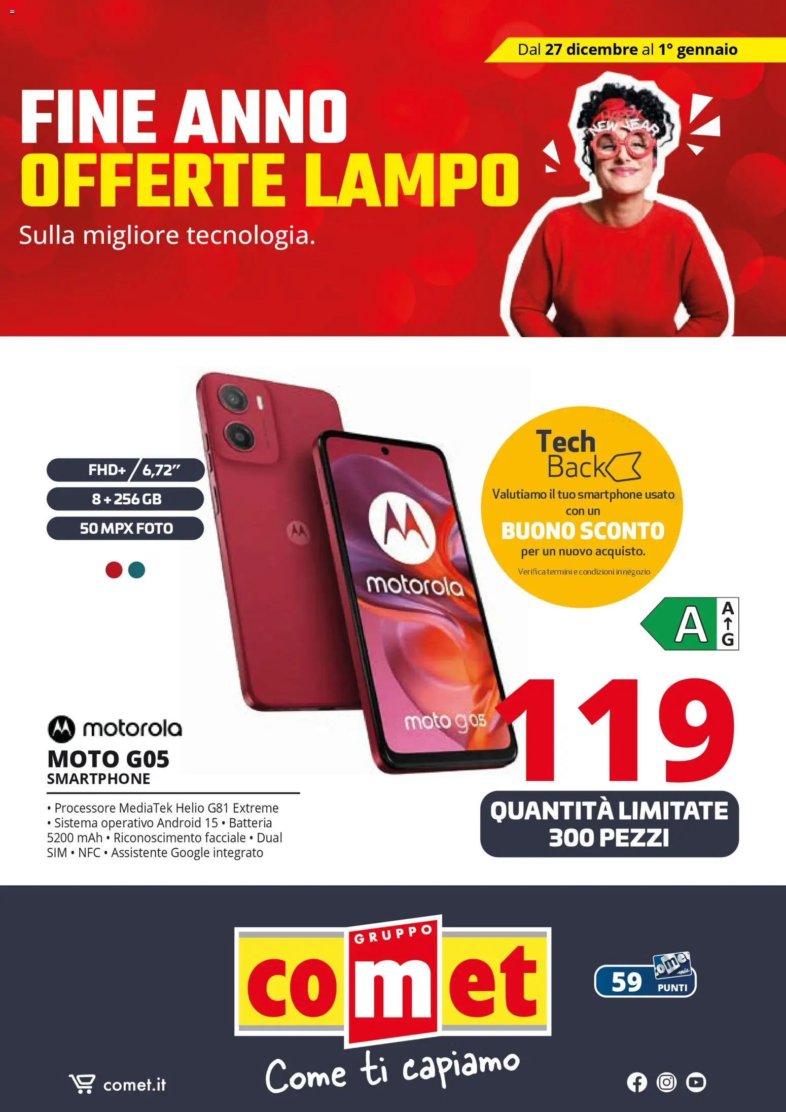 Volantino Comet del 27.12.2025 | Pagina: 7 | Prodotti: Smartphone, Batteria