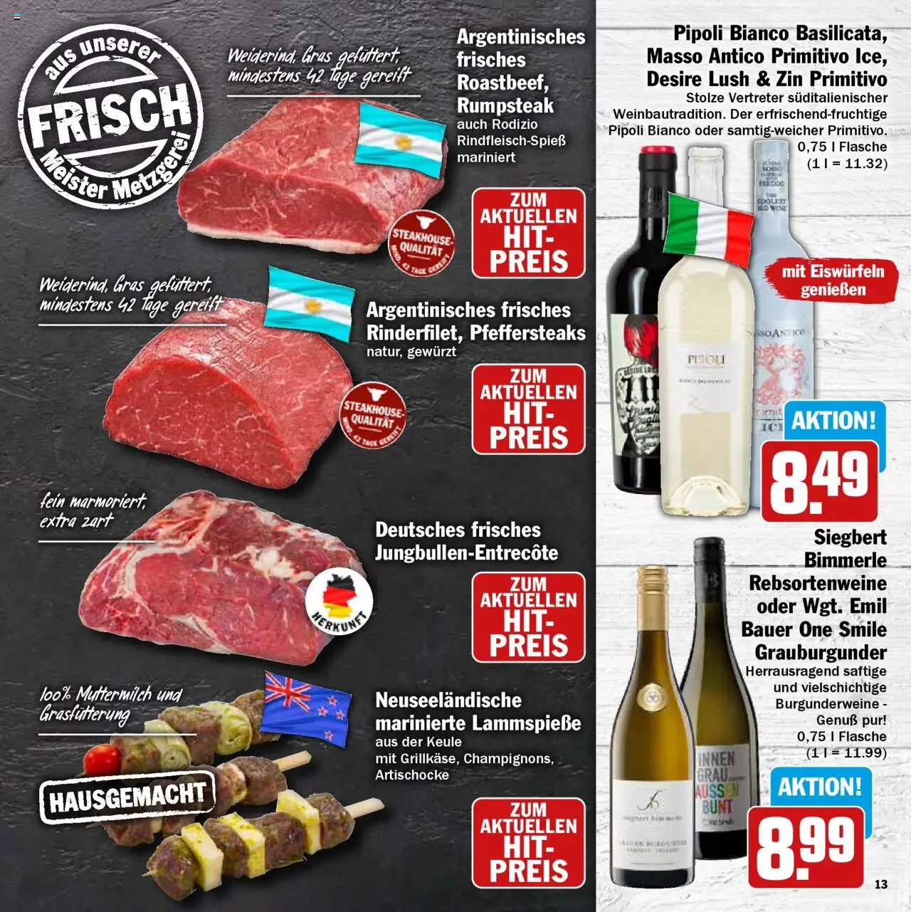 HIT Einfach Grillen - gültig ab dem 11.08.2025 | Seite: 13 | Produkte: Rumpsteak